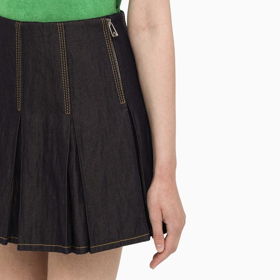 Bottega Veneta o1d2blof0824 Mini Skirt in Dark Blue Size 26" / US 2 / IT 38 - 5 Thumbnail