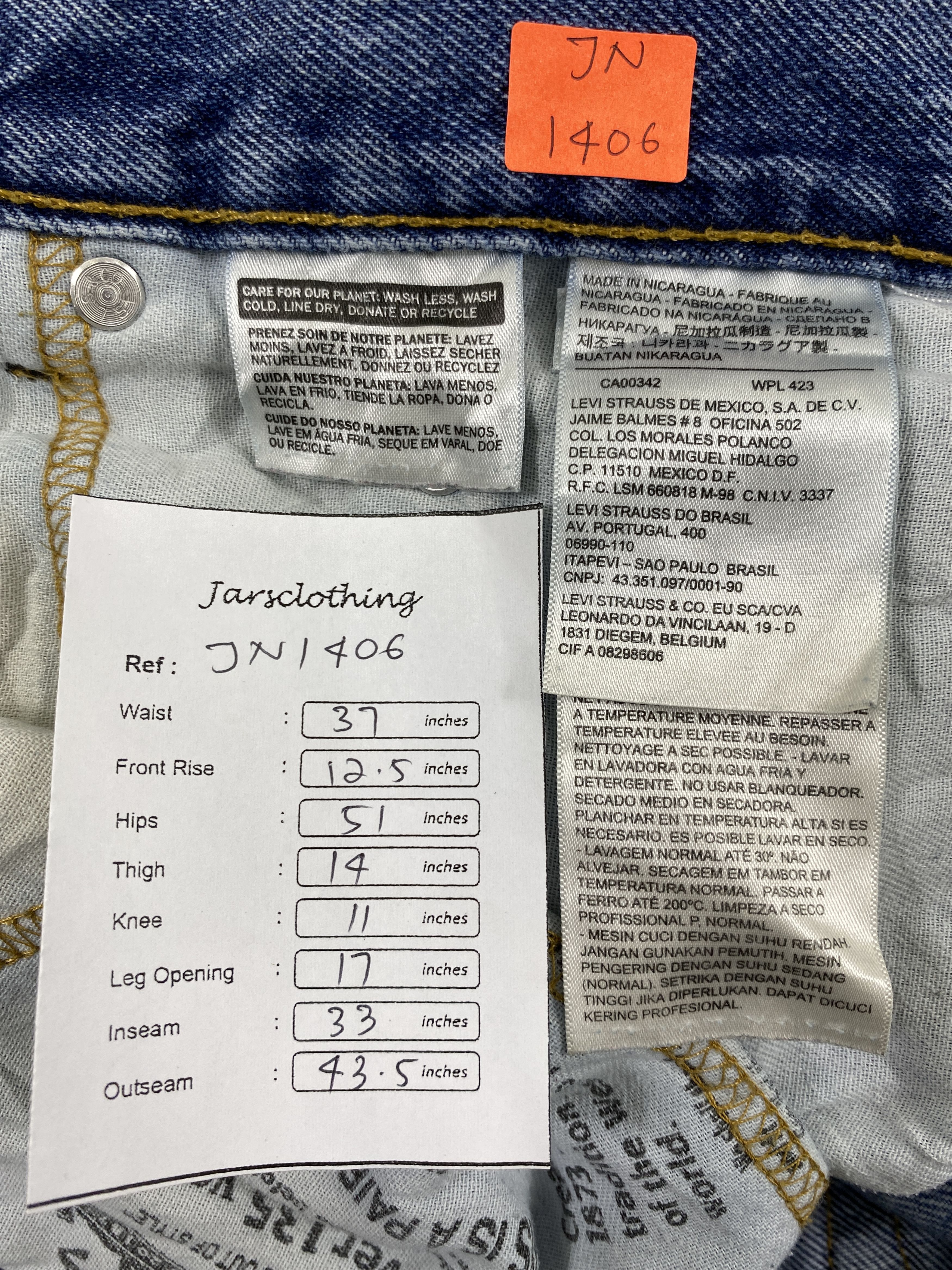Levi's Blue Vintage Levi's 550 Jeans 38x33 Denim -JN1406 Size US 38 / EU 54 - 8 Thumbnail