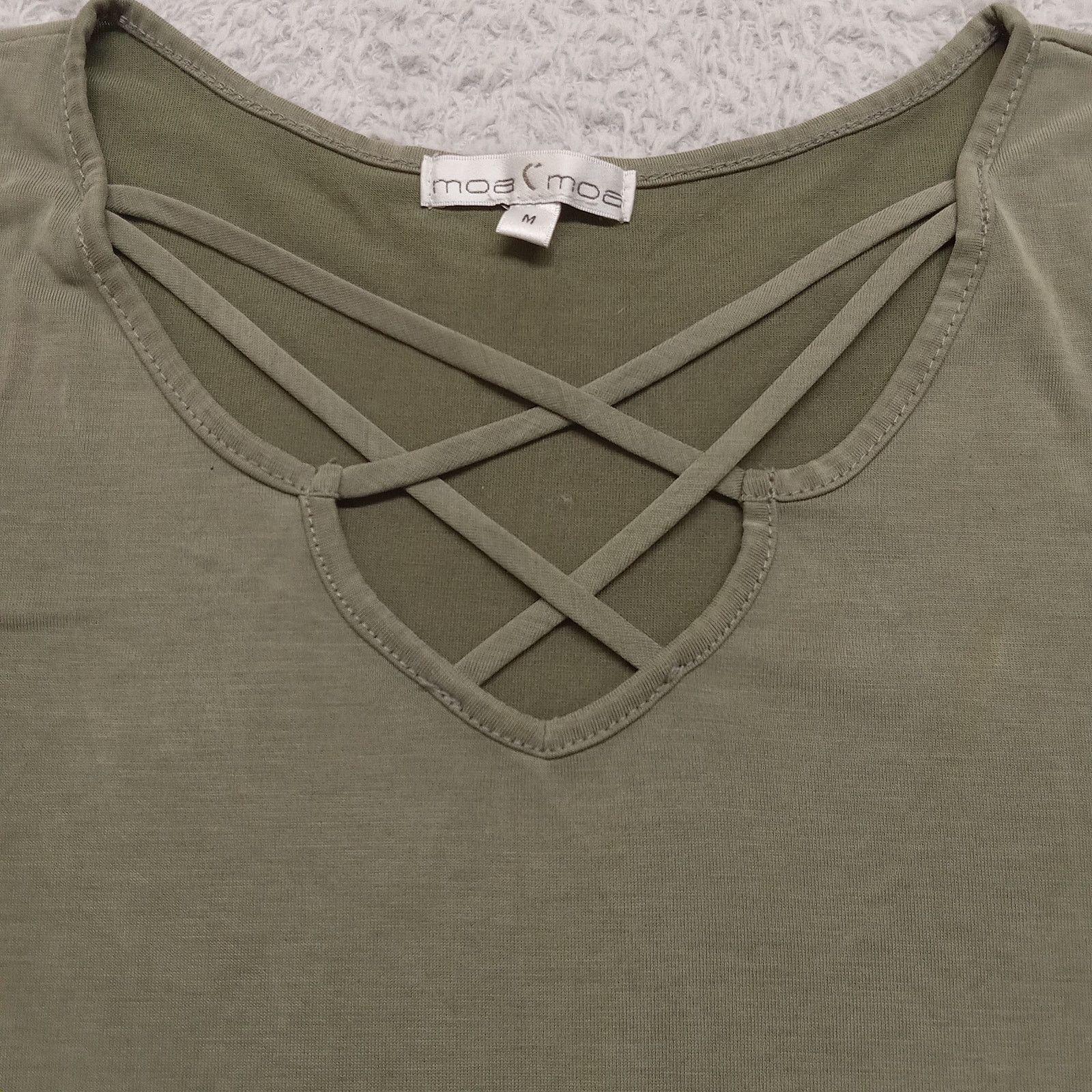 & Other Stories Moa Moa Top M Women's Short Sleeve Blouse Green Pullover USA Size M / US 6-8 / IT 42-44 - 2 Thumbnail