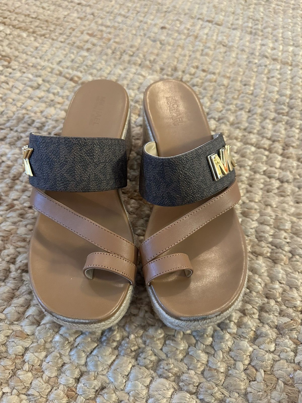 Michael Kors MICHAEL KORS Women's Jilly Espadrille Platform Wedge Sandals Size US 5.5 / IT 35.5 - 5 Thumbnail