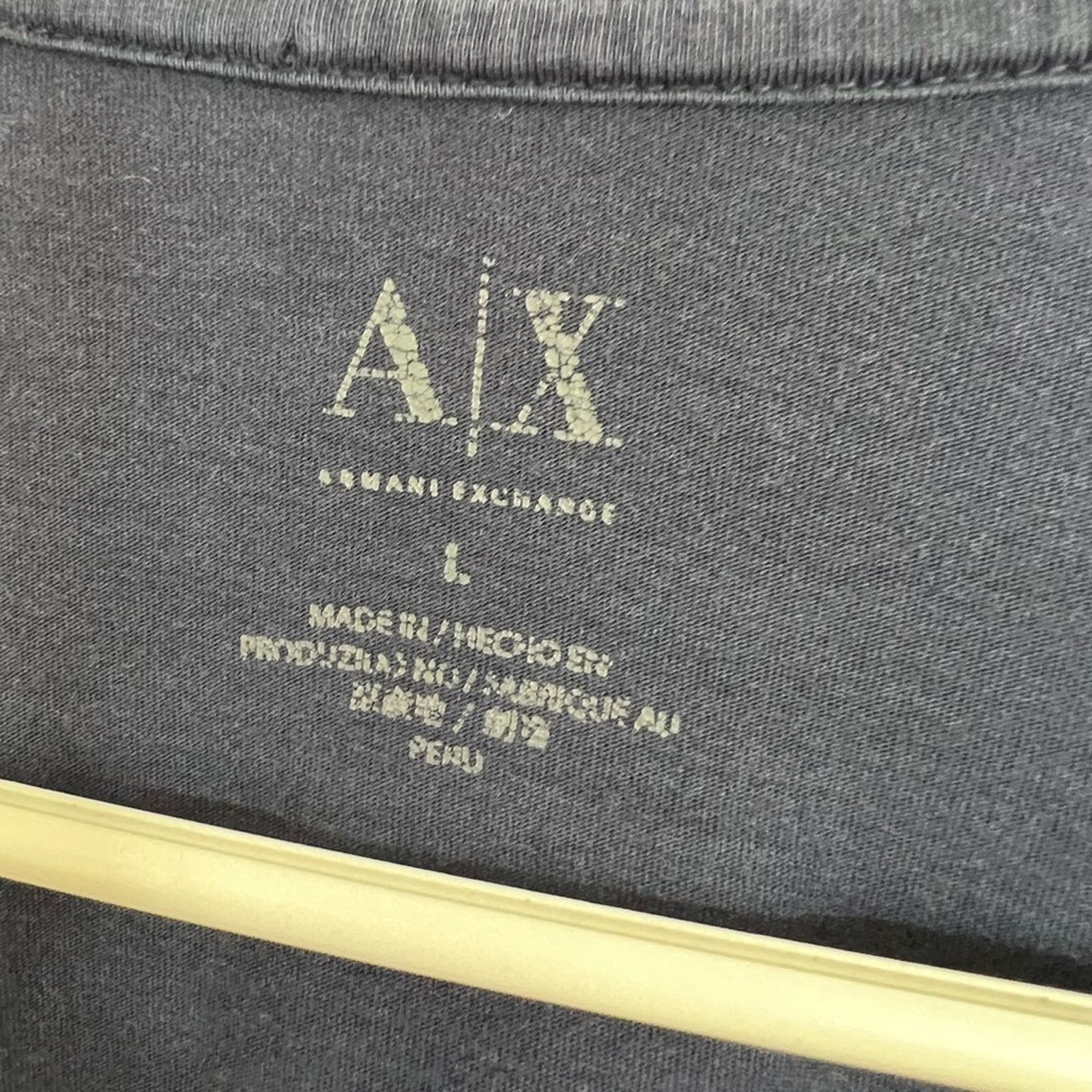 Armani Exchange Armani Exchange A|X V Neck Shirt Navy Yellow All Over Print Size US L / EU 52-54 / 3 - 5 Thumbnail