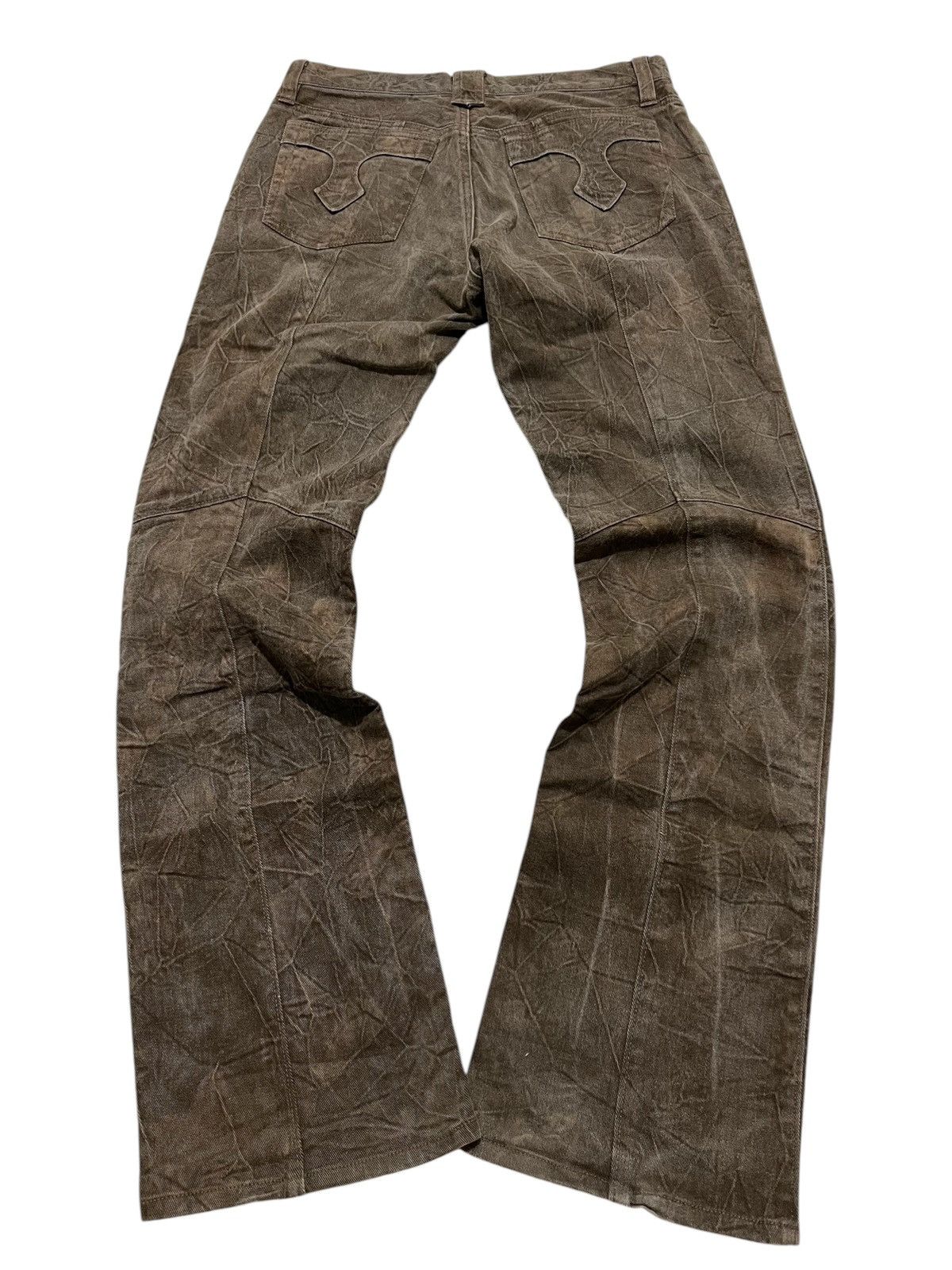 If Six Was Nine × Japanese Brand × Le Grande Bleu (L.G.B.) Nicole club distressed laces up denim pants Size US 31 - 2 Thumbnail
