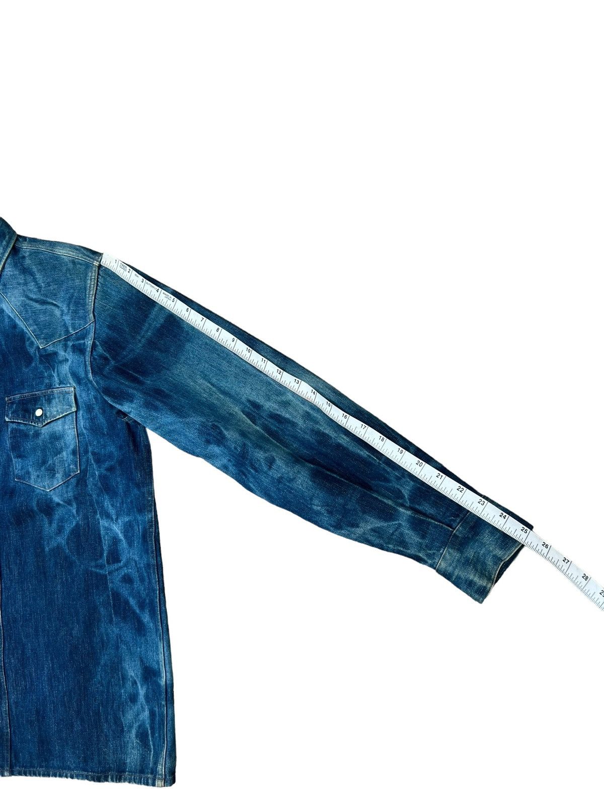 Beams Plus × Vintage Vintage 90s Beams Japan Bleached Thick Denim Western Shirt Size US M / EU 48-50 / 2 - 4 Thumbnail