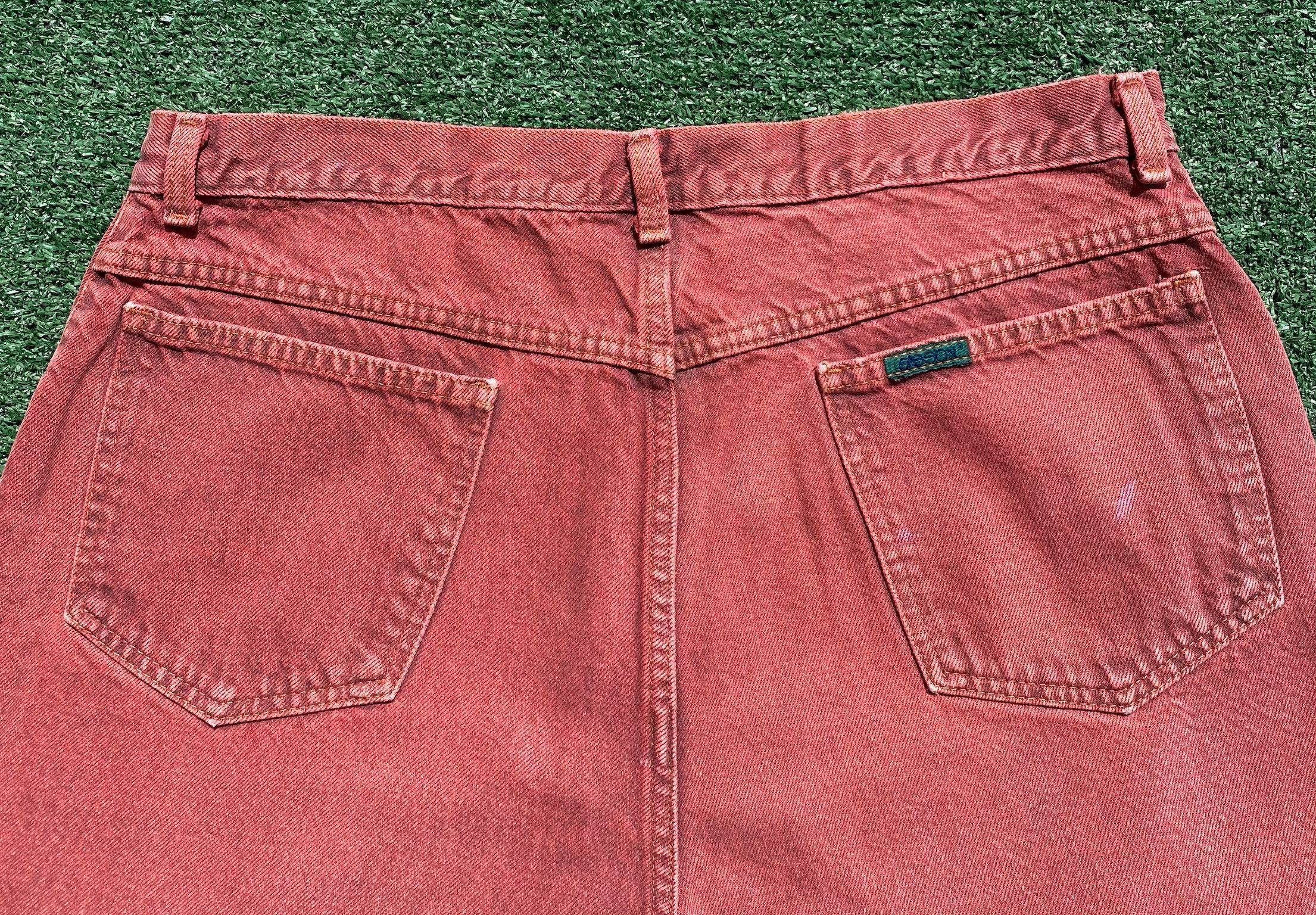 Vintage 90’s Sasson Desert Red Denim Jean Shorts Jorts Men’s Size 35 Size US 35 - 6 Thumbnail