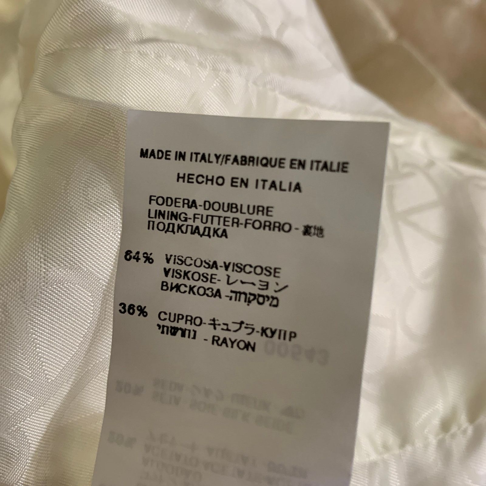 Valentino VALENTINO Size 4 Cream Floral Jacquard Cropped Jacket Size S / US 4 / IT 40 - 7 Thumbnail