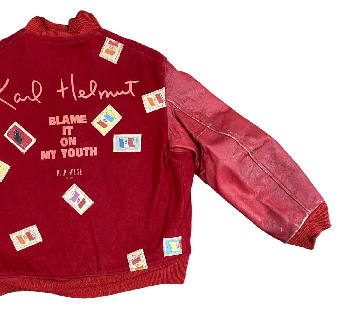 Karl Helmut Rare KARL HELMUT Varsity Leather Jacket Size US L / EU 52-54 / 3 - 2 Thumbnail