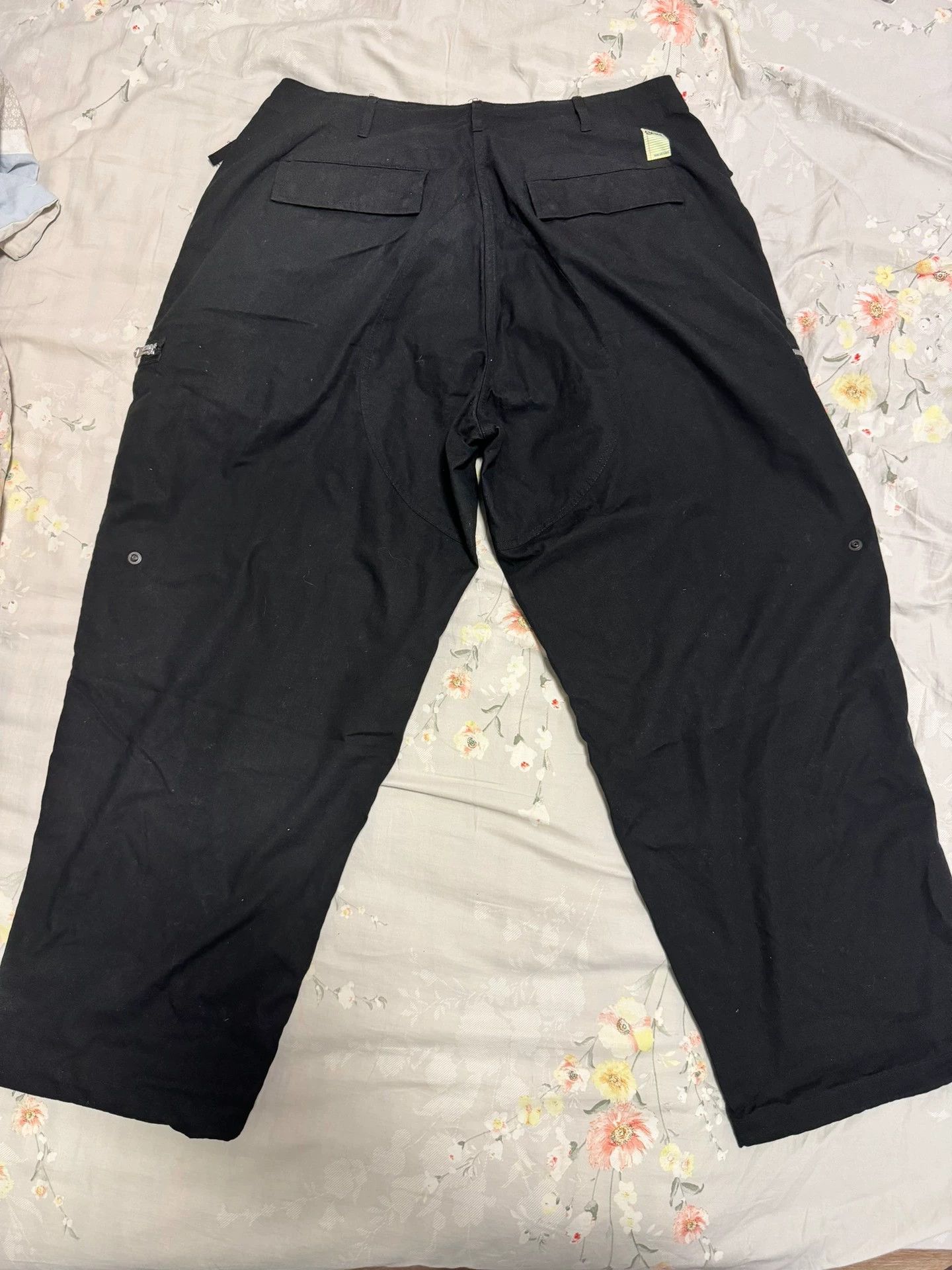 Other SSZ 20AW Black L Washed Relaxed Wide Leg Pants Size US 34 / EU 50 - 2 Thumbnail