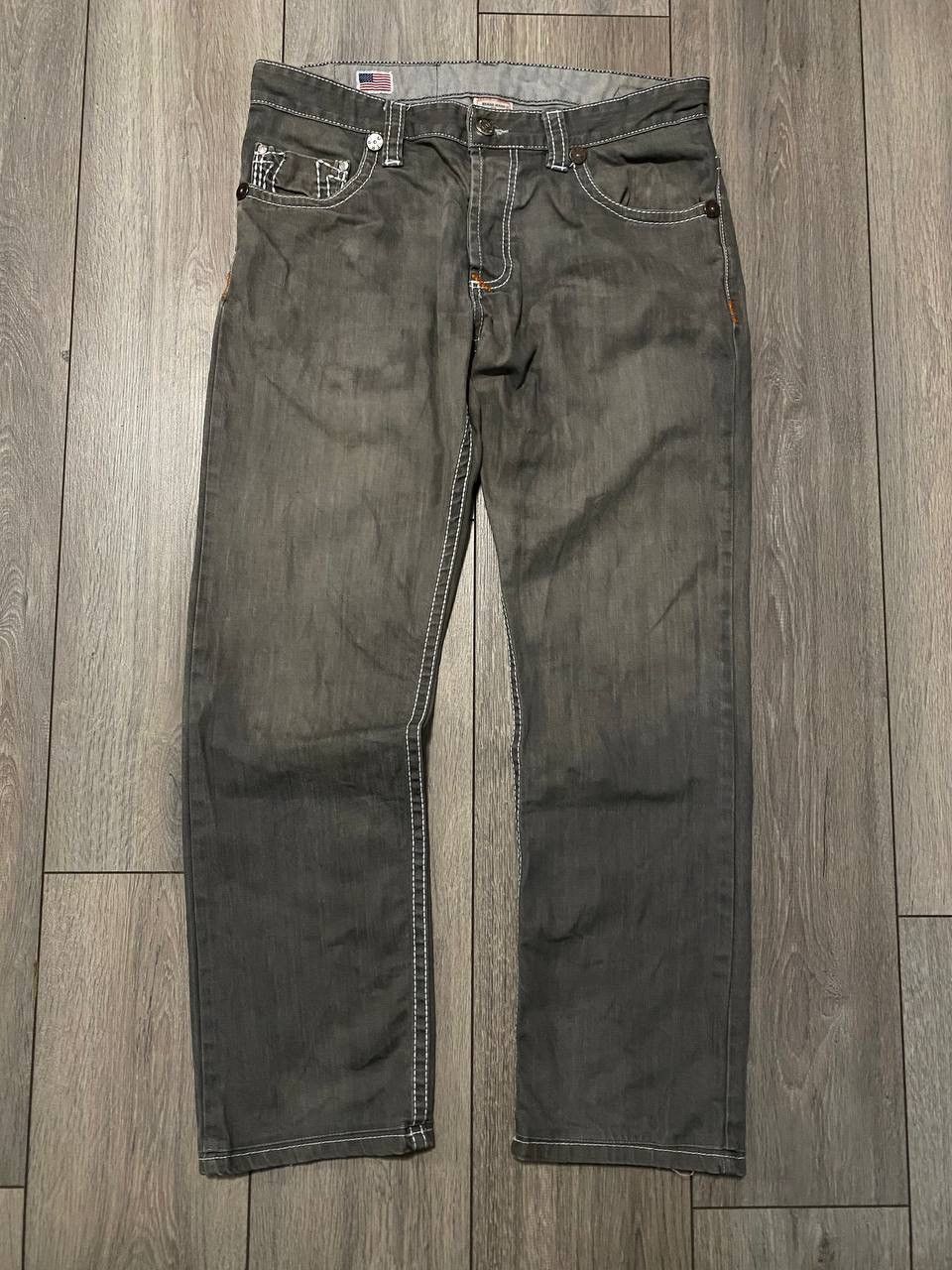 True Religion Vintage True Religion Denim Jeans Gray Fade Big Logo 32 Y2K Size US 32 / EU 48 - 2 Thumbnail