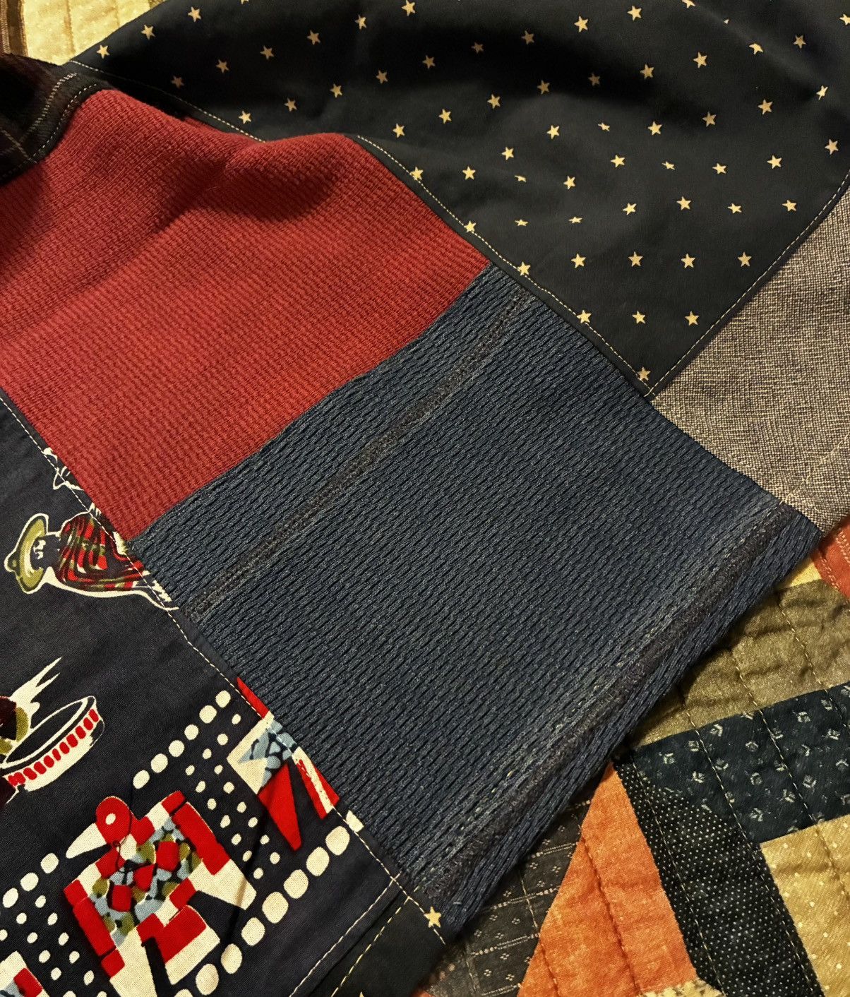 RRL Ralph Lauren CUSTOM RRL/ RL PATCHWORK SCARF (100% UPCYCLED RRL FABRIC) Size ONE SIZE - 9 Thumbnail