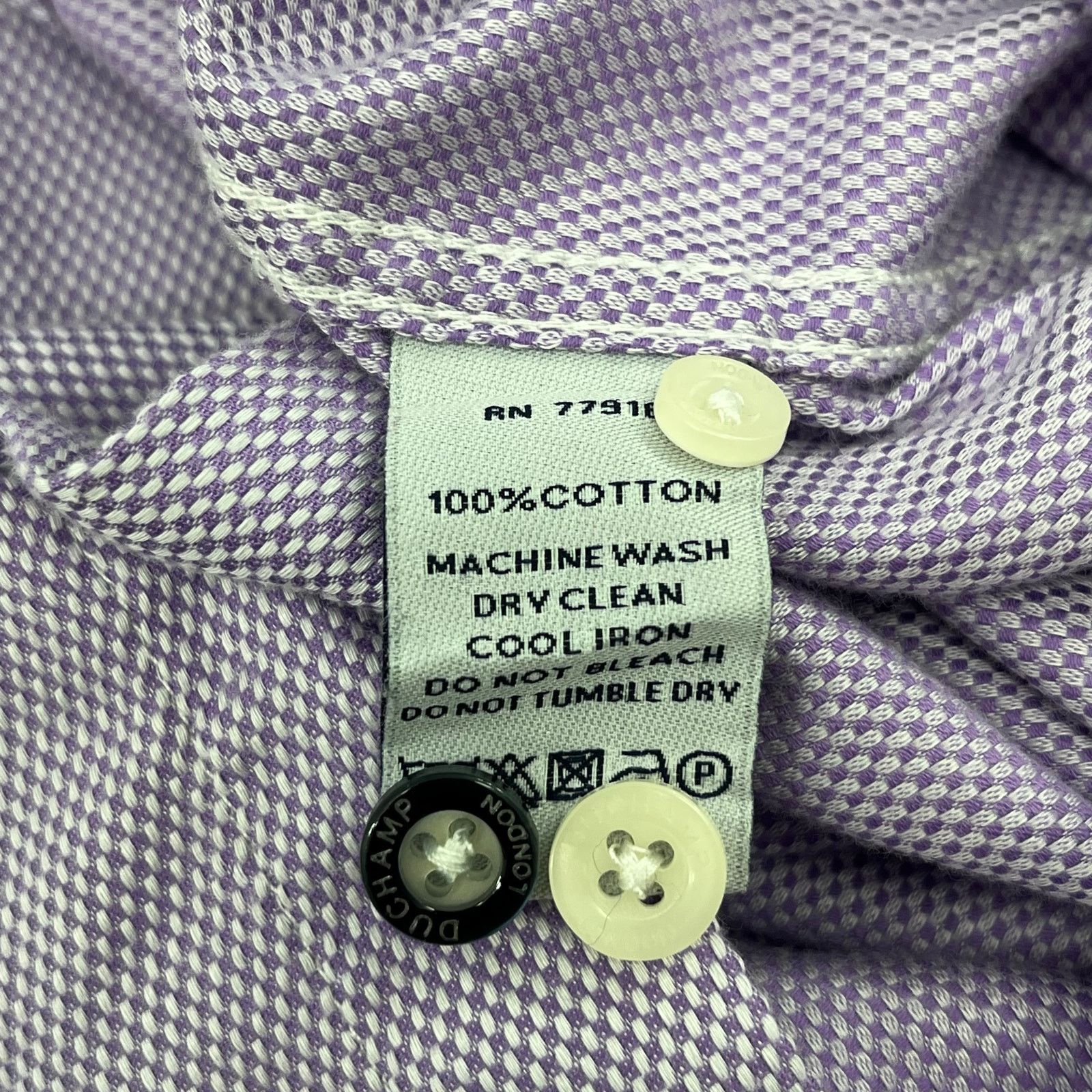 Duchamp Duchamp Purple Check Collared Button Up Dress Shirt 15.5 Size US M / EU 48-50 / 2 - 4 Thumbnail