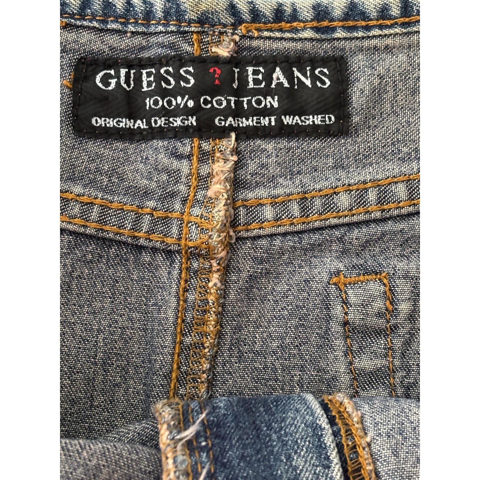 Guess × Vintage Vintage Guess USA Denim Skirt Sz 32 Y2K 90s Rare Archive Size 32" / US 10 / IT 46 - 8 Thumbnail
