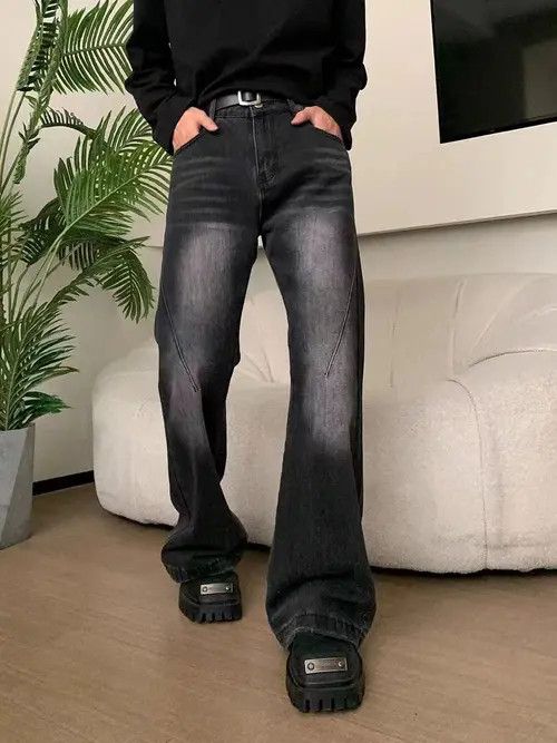 VIBE Gradient Splicing Loose Vintage Micro Flare Jeans Size US 28 / EU 44 - 4 Thumbnail