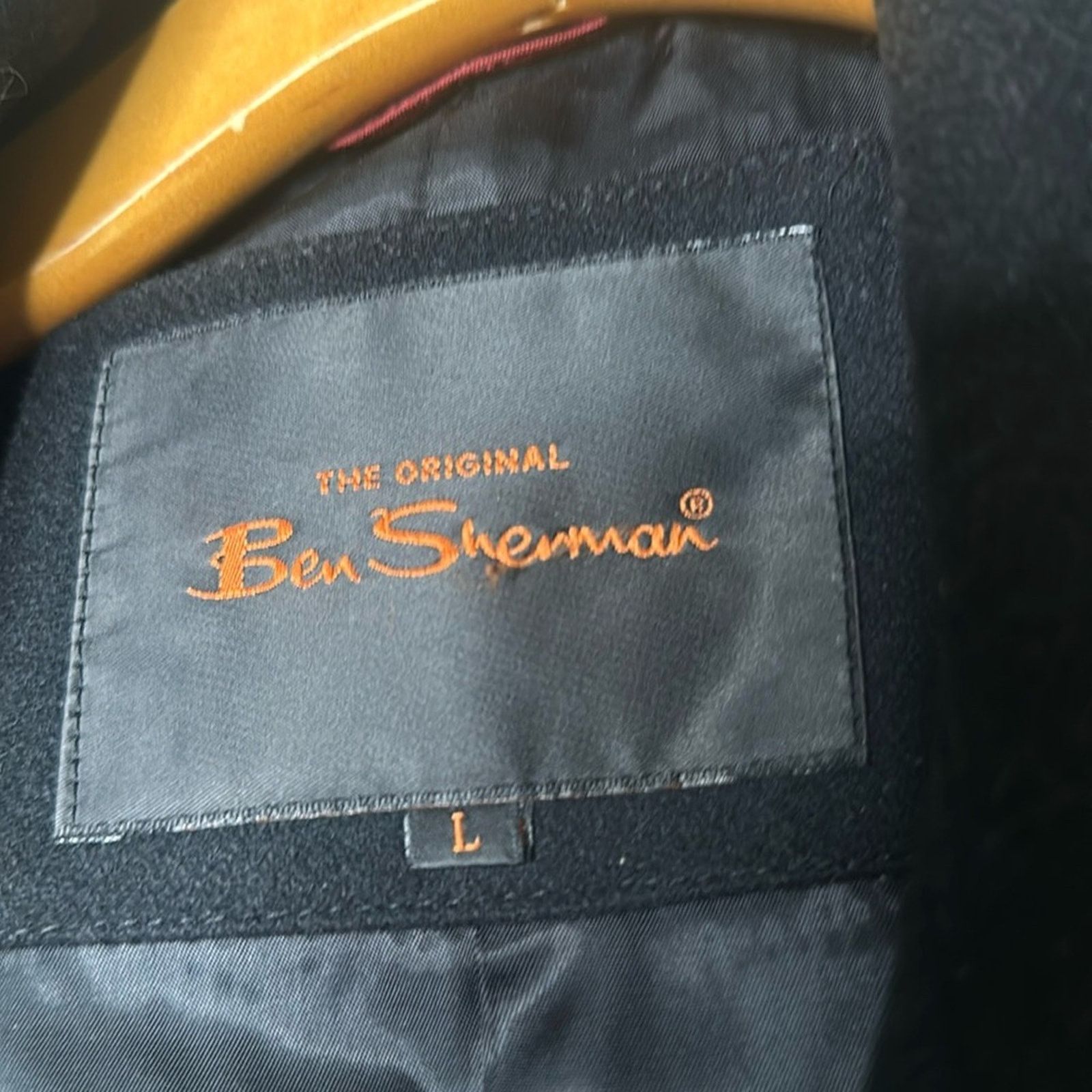 Ben Sherman Ben Sherman Wool Military Style Pea Coat Dark Gray (Black) L Size US L / EU 52-54 / 3 - 7 Thumbnail