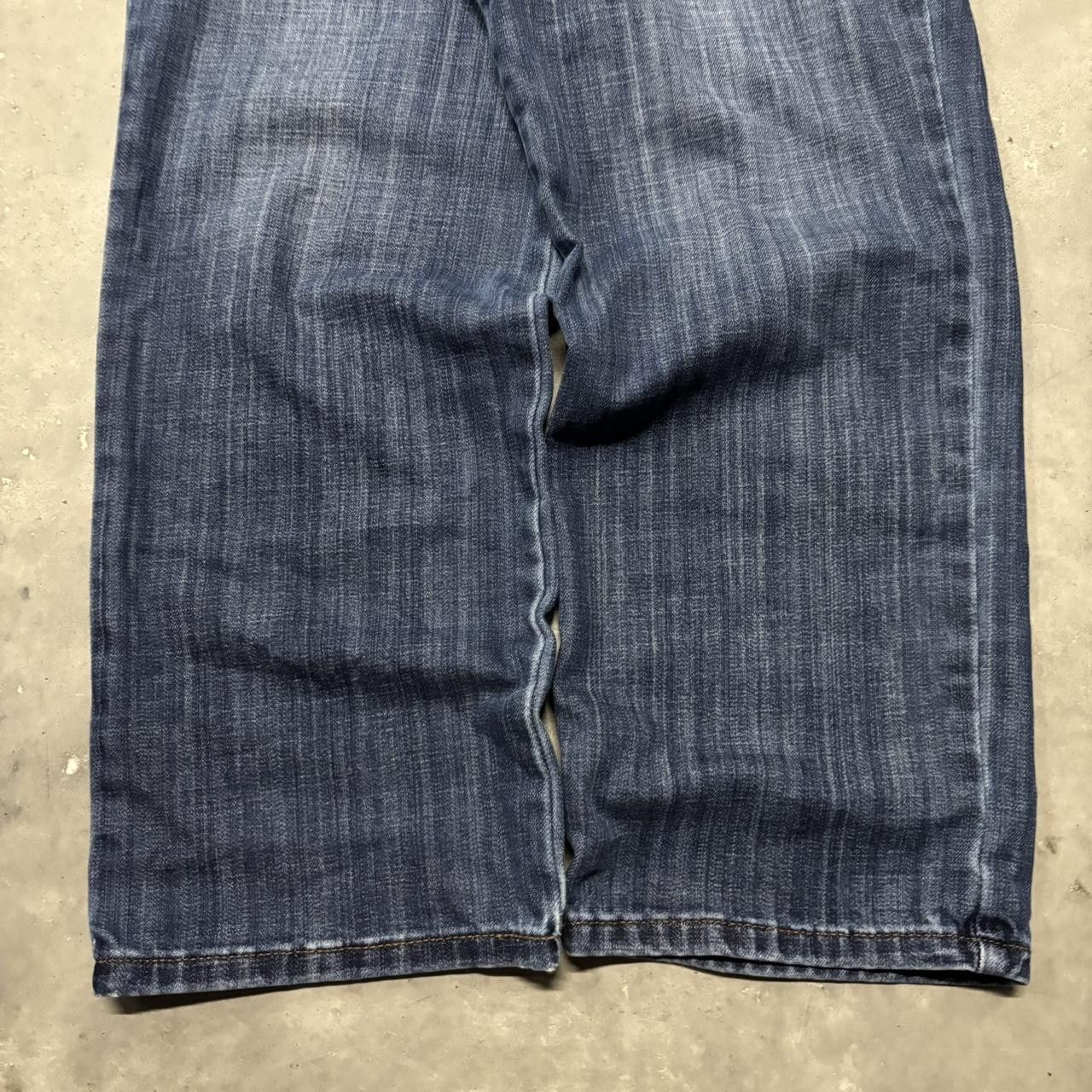 Japanese Brand × Vintage Crazy Vintage Y2K:2000s Grunge Dark Blue Wash Denim Jeans! Size US 33 - 6 Thumbnail
