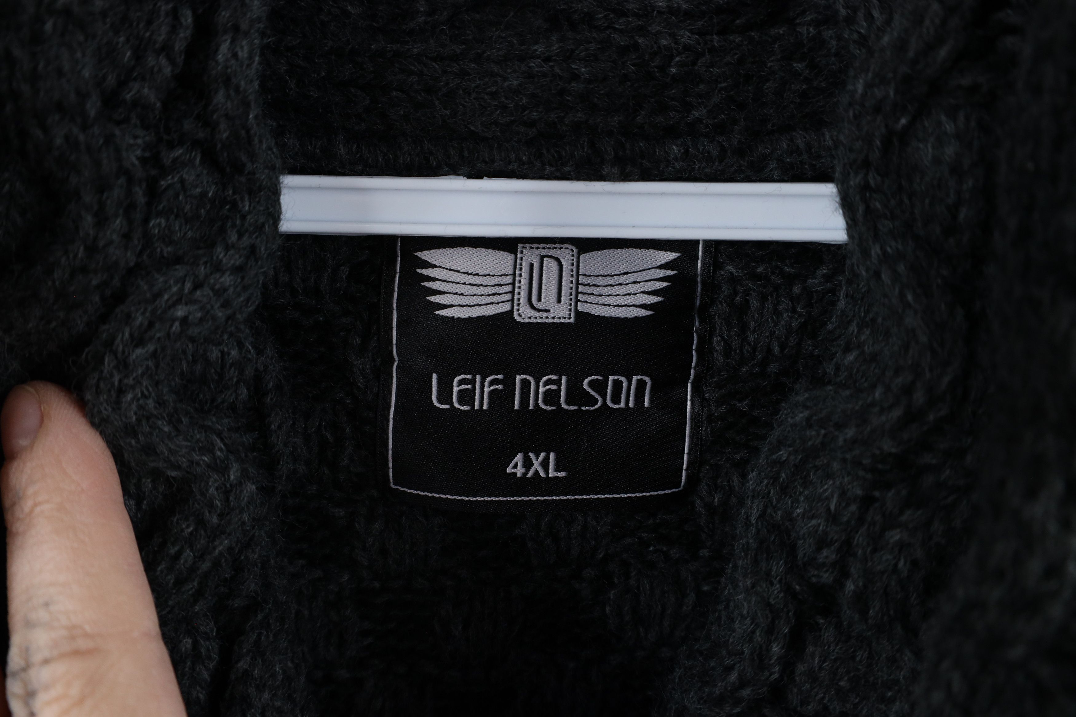 Vintage New Leif Nelson Strap Button Shawl Sweater Anthracite Black Size US XXL / EU 58 / 5 - 7 Thumbnail