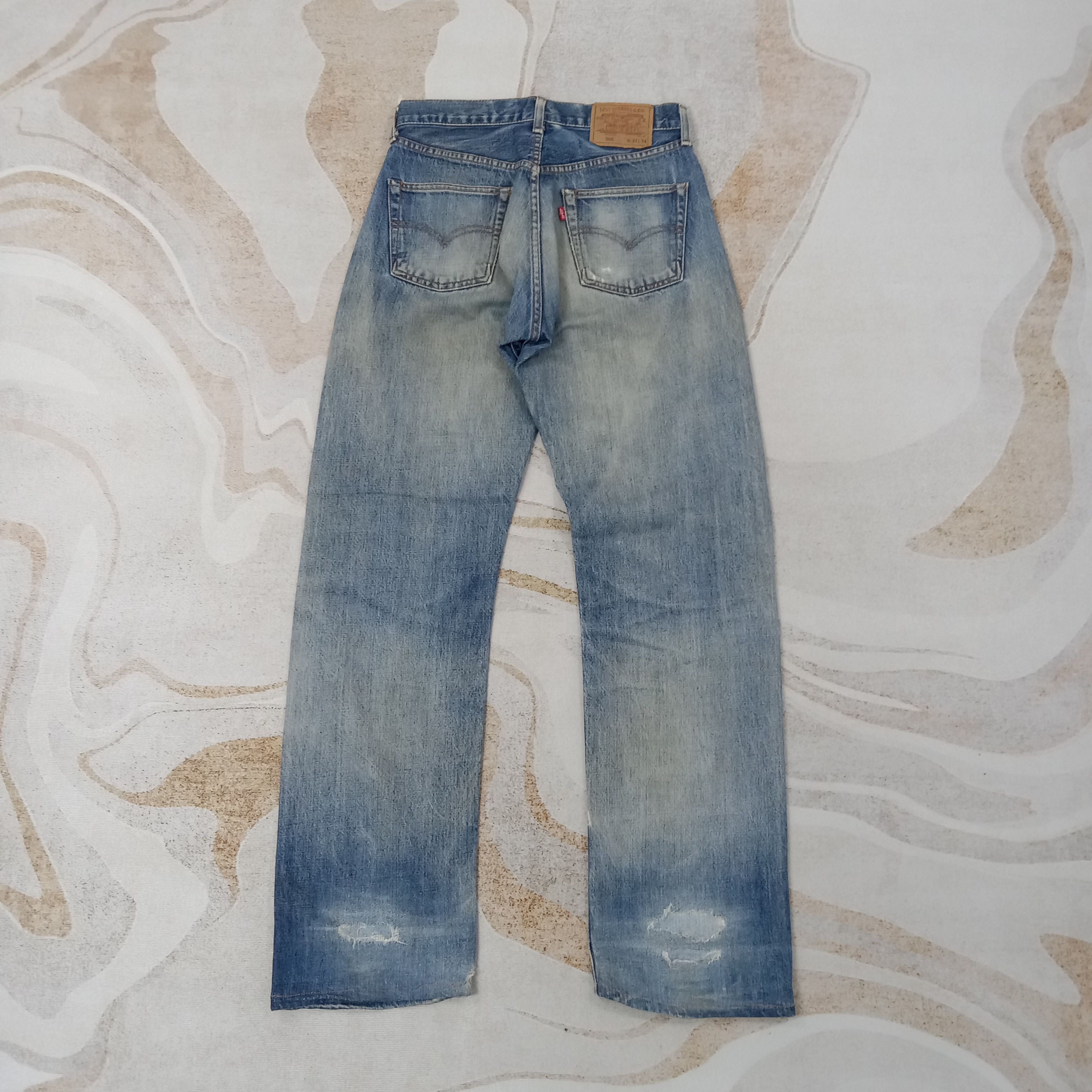 Levi's Levi's 502 Selvedge Distressed Big E Denim Jeans C258N17 Size US 29 - 6 Thumbnail