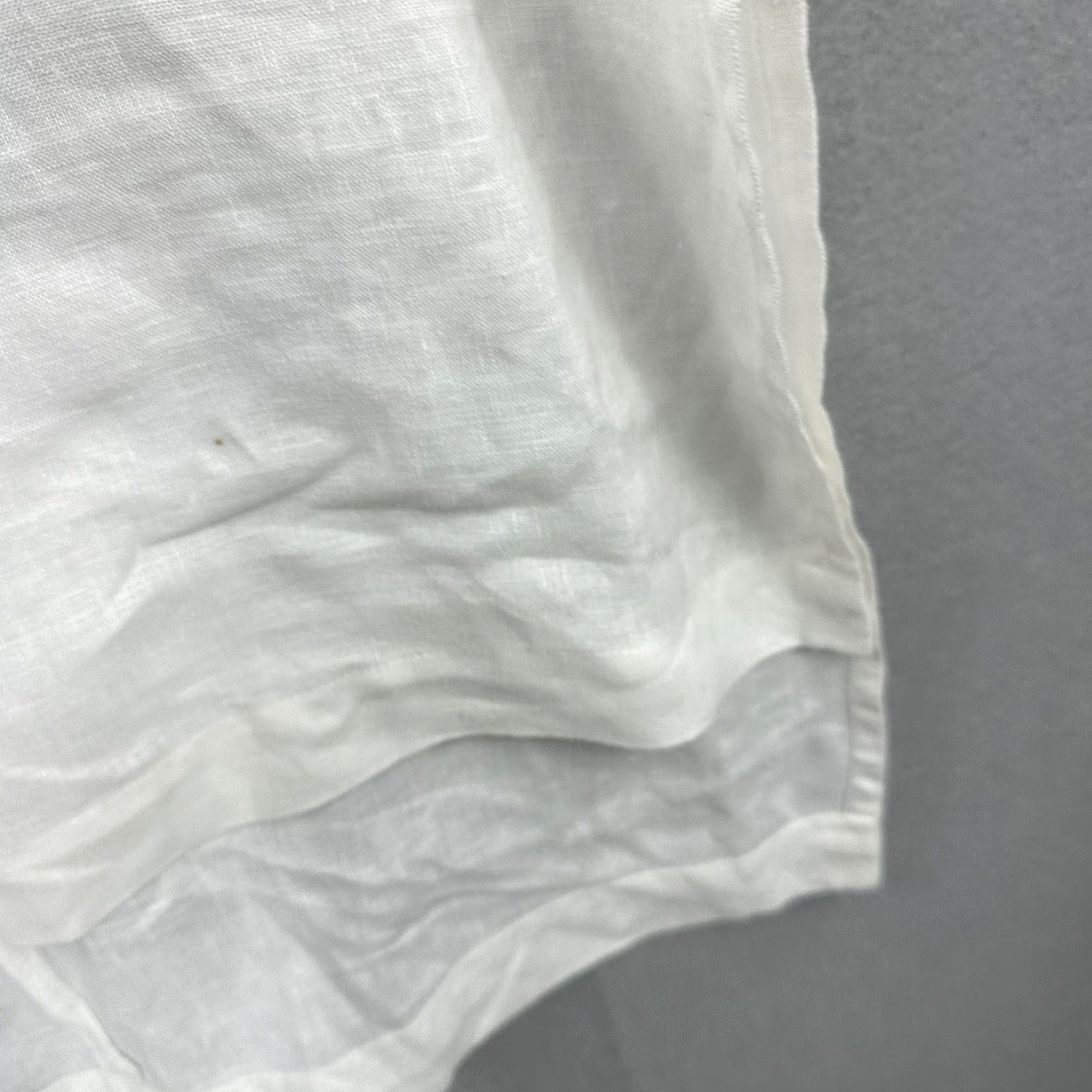 Vintage Ronen Chen Blouse Womens 6 White Tunic Linen Lagenlook Minimalist Quiet Luxury Size M / US 6-8 / IT 42-44 - 4 Thumbnail