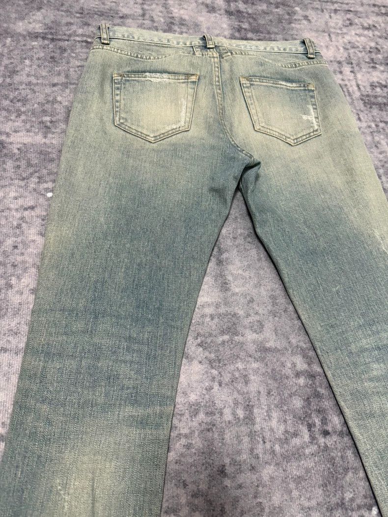 Saint Laurent Paris Saint Laurent Paris 16 FW Light Blue Yellow Mud Erosion Big Size US 28 / EU 44 - 4 Thumbnail