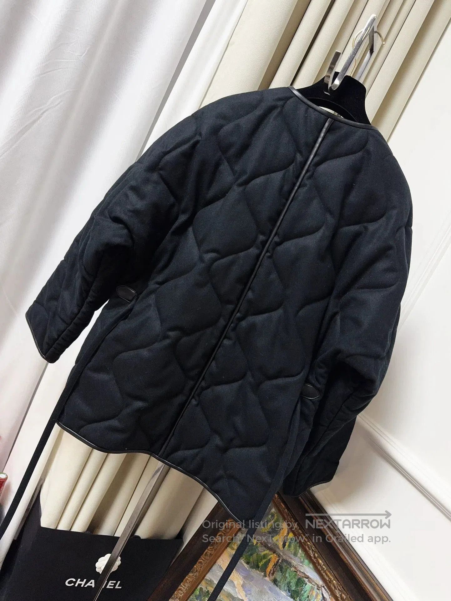 Hermes Hermes Black Quilted Wool Coat. Size US M / EU 48-50 / 2 - 2 Thumbnail