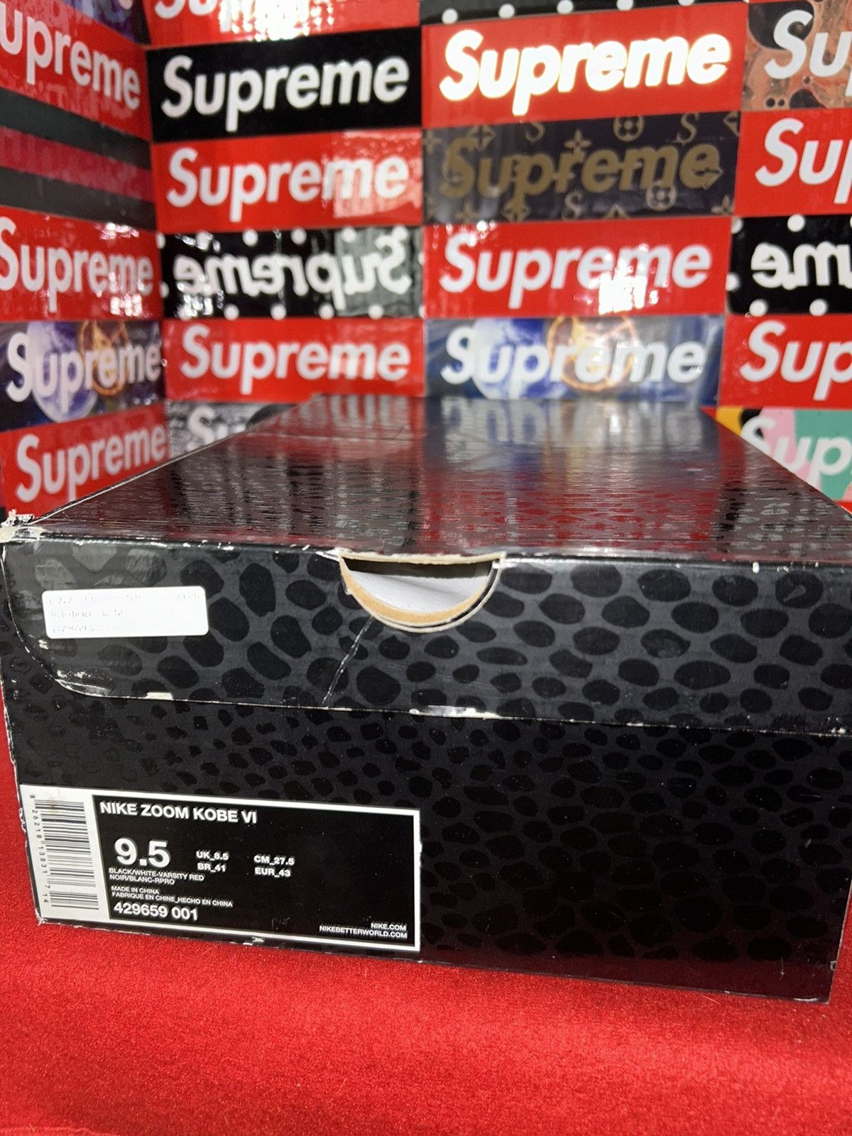 Nike Nike Kobe 6 Bred 429659-001 size 9.5 with box VNDS Size US 9.5 / EU 42-43 - 12 Thumbnail