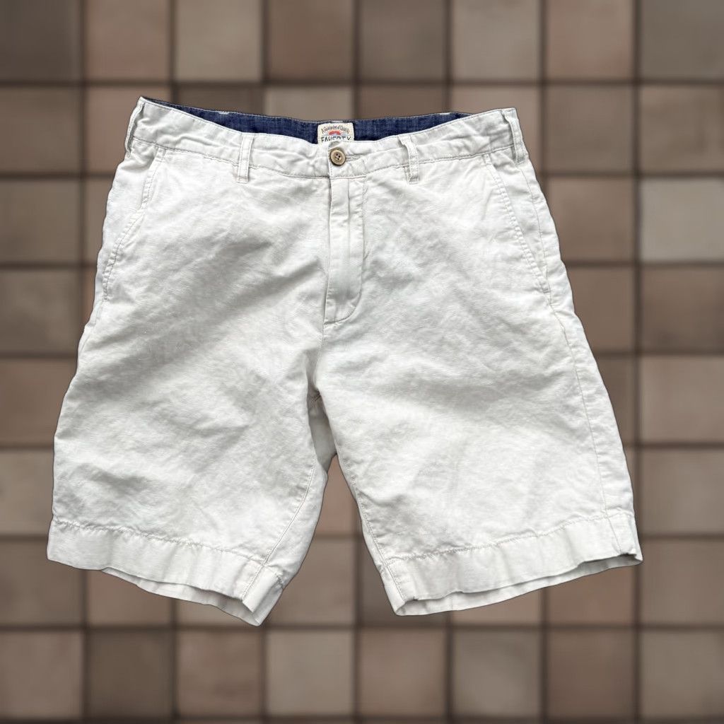 Faherty Faherty Shorts Mens 29 Beige Chino Drawstring 9 Inseam Beach Casual Vacation Size US 29 - 1 Thumbnail