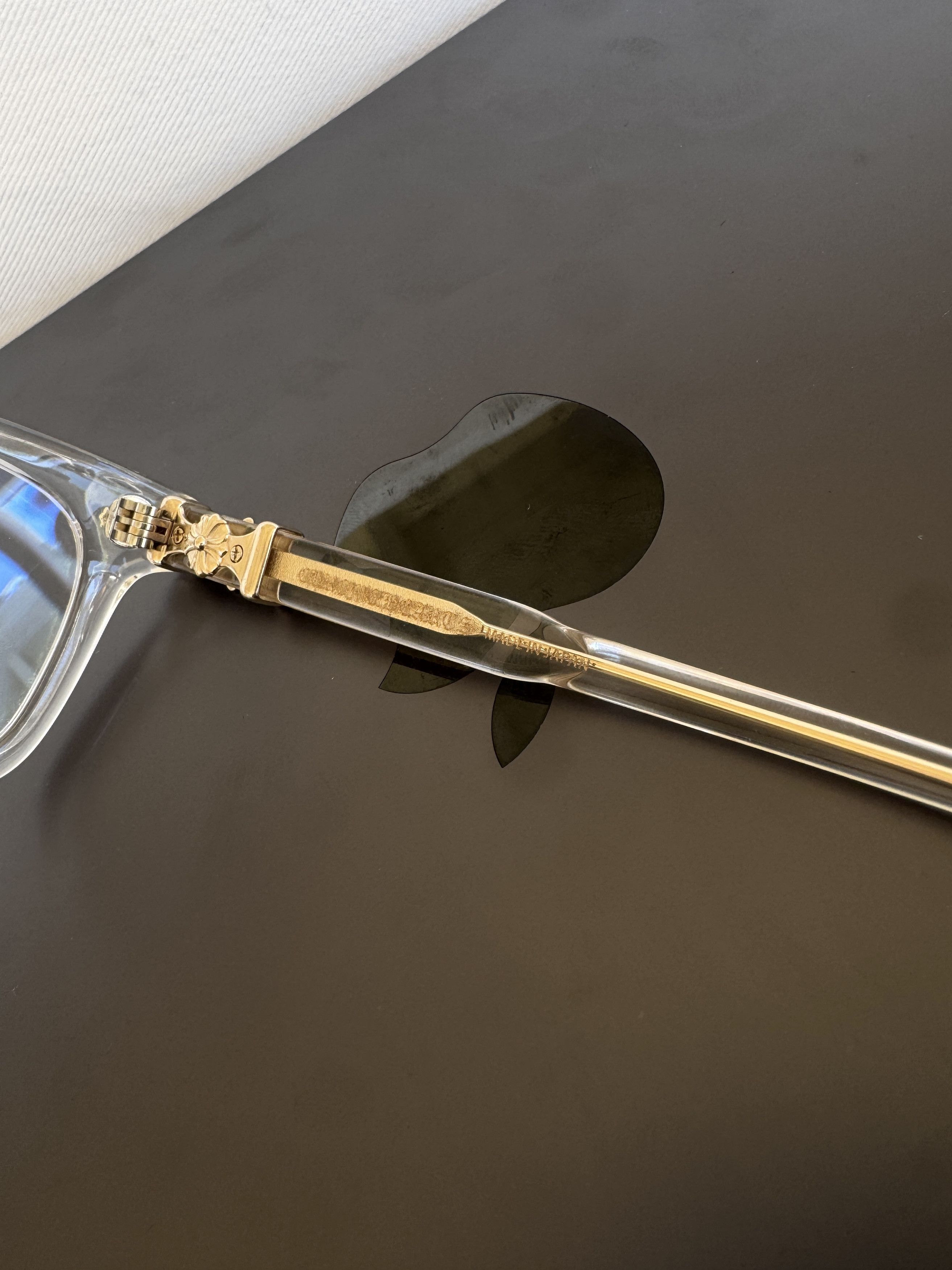 Chrome Hearts CHROME HEARTS COX UCKER GLASSES WITH GOLD HARDWARE Size ONE SIZE - 23 Thumbnail