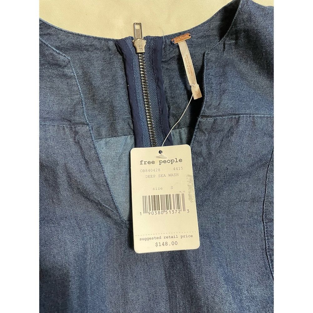 Free People NWT New $148 Free People Karmen Denim Puff Sleeve Dress Siz Size S / US 4 / IT 40 - 7 Thumbnail