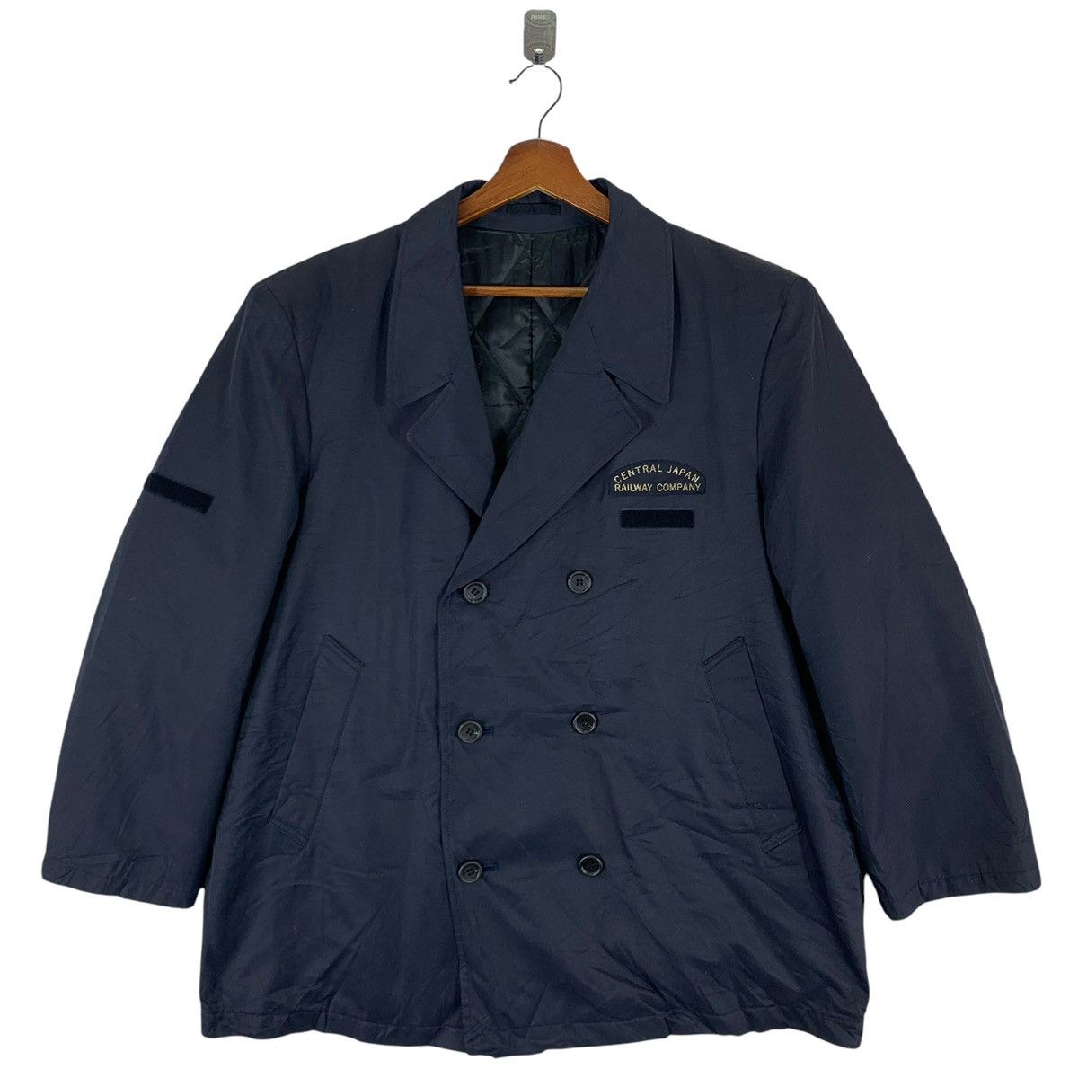 Yohji Yamamoto VINTAGE YOHJI YAMAMOTO RAILWAY COMPANY DOUBLE BREAST COAT Size US L / EU 52-54 / 3 - 1 Thumbnail
