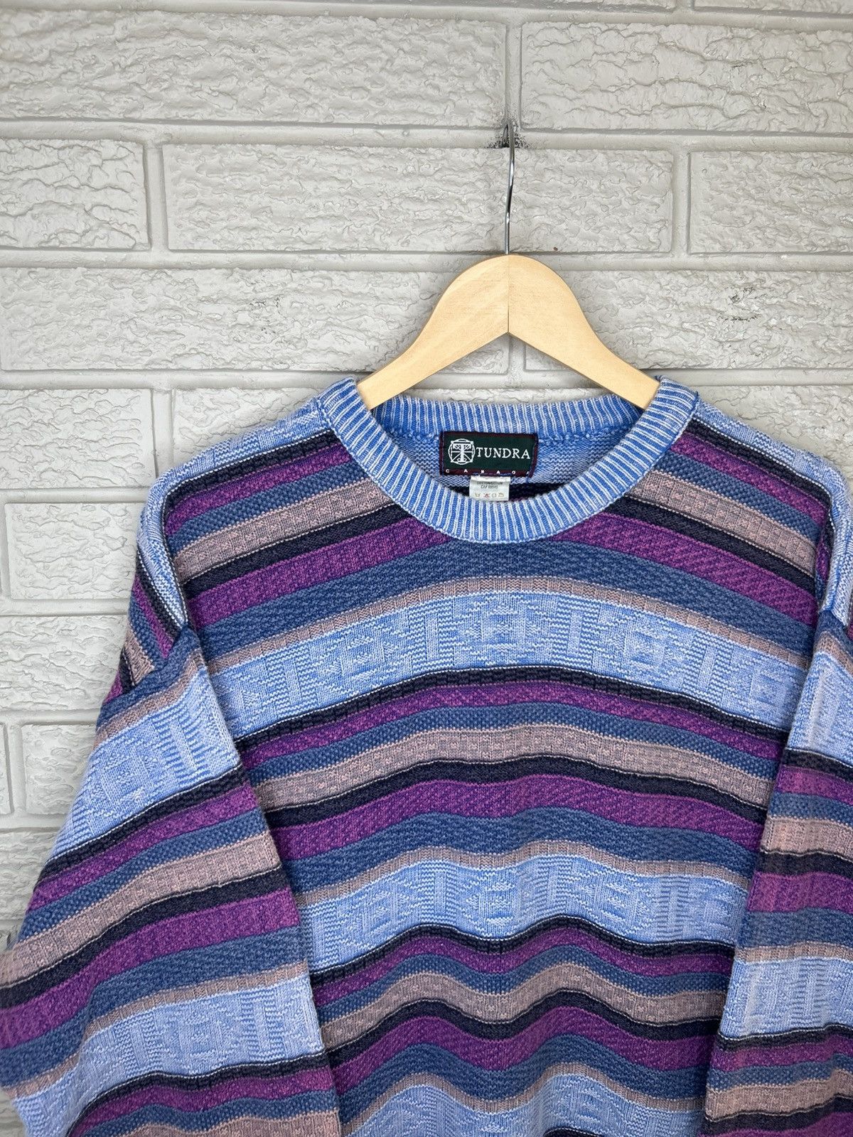Tundra Vintage Tundra 3D Coogi Style Knit Sweater Size US M / EU 48-50 / 2 - 2 Thumbnail