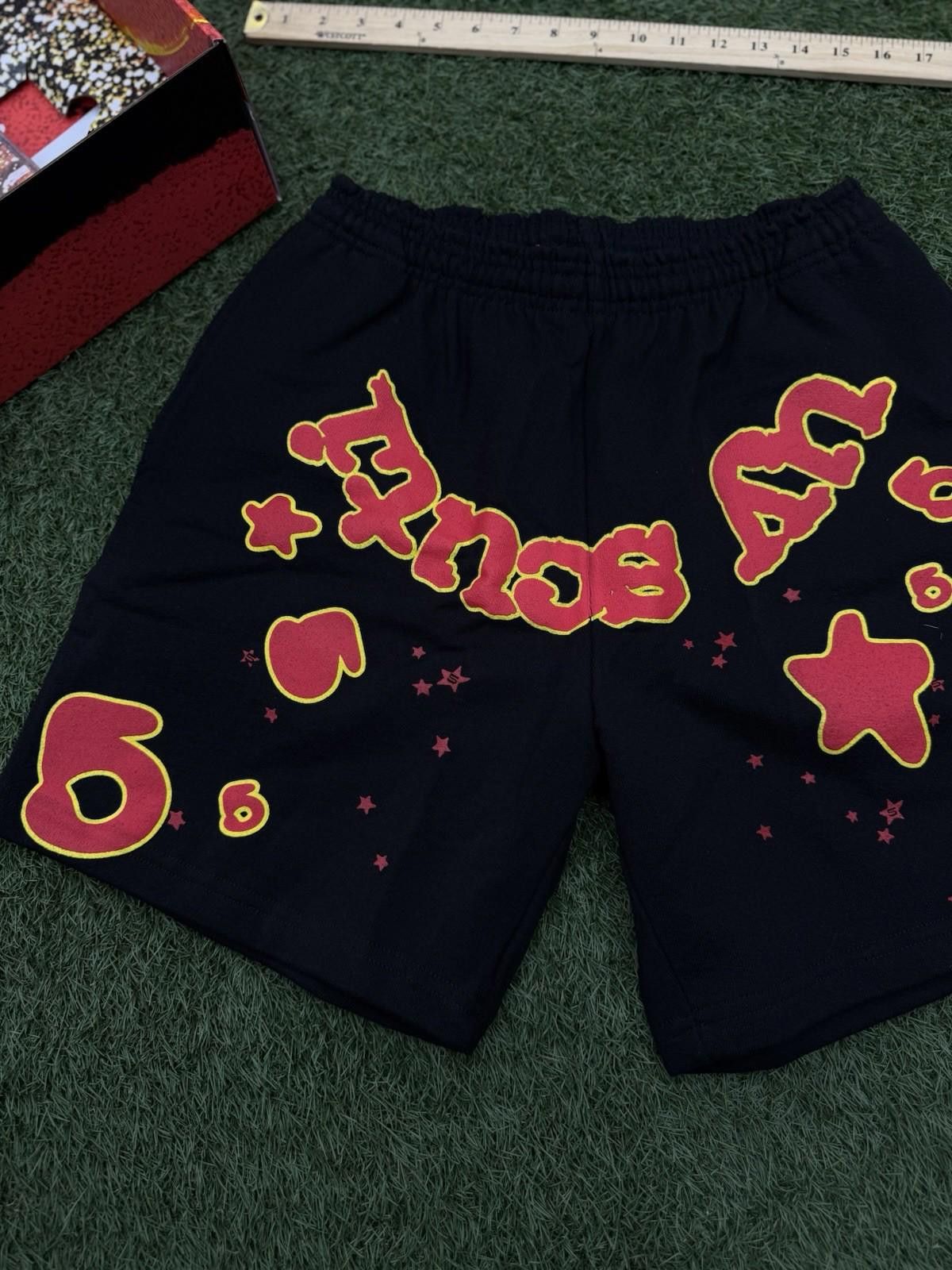 Sp5der Sp5der OG Web V2 Phantom Sweatshort “Black Red” 2025 (Small) Size US 30 / EU 46 - 2 Thumbnail