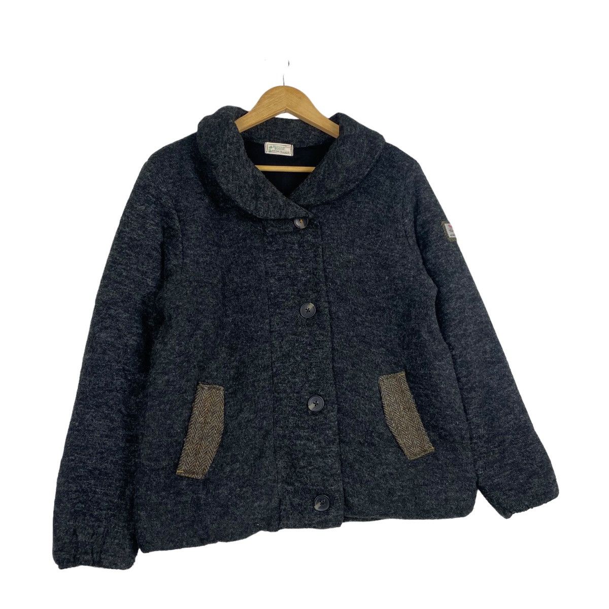 Harris Tweed × Japanese Brand Harris Tweed X Natural Paleete shawl collar wool jacket Size L / US 10 / IT 46 - 3 Thumbnail