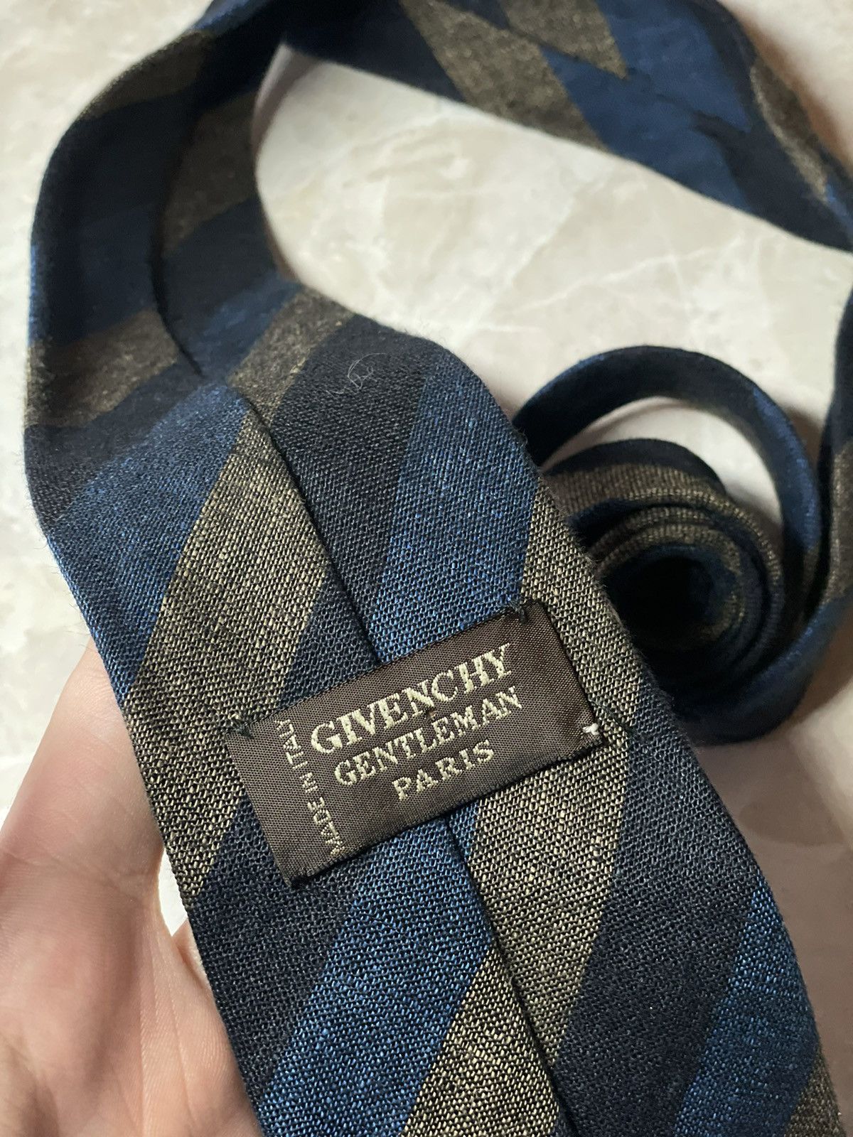 Givenchy Vintage Givenchy Gentleman Paris Striped Wool Cashmere Tie Size ONE SIZE - 4 Thumbnail