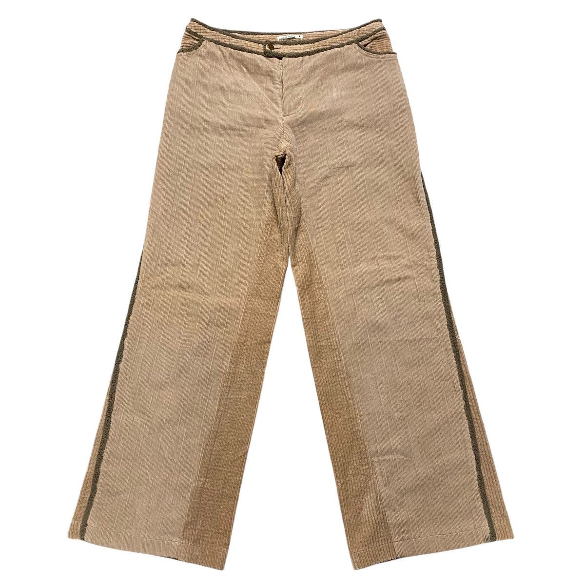 mina perhonen AW05 Mina Perhonen Grain Corduroy Loose Wide Leg Pants Size 29" - 1 Thumbnail