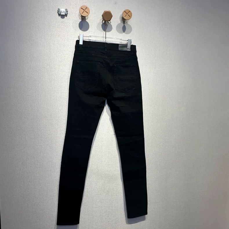 Amiri sequin zebra print distressed jeans