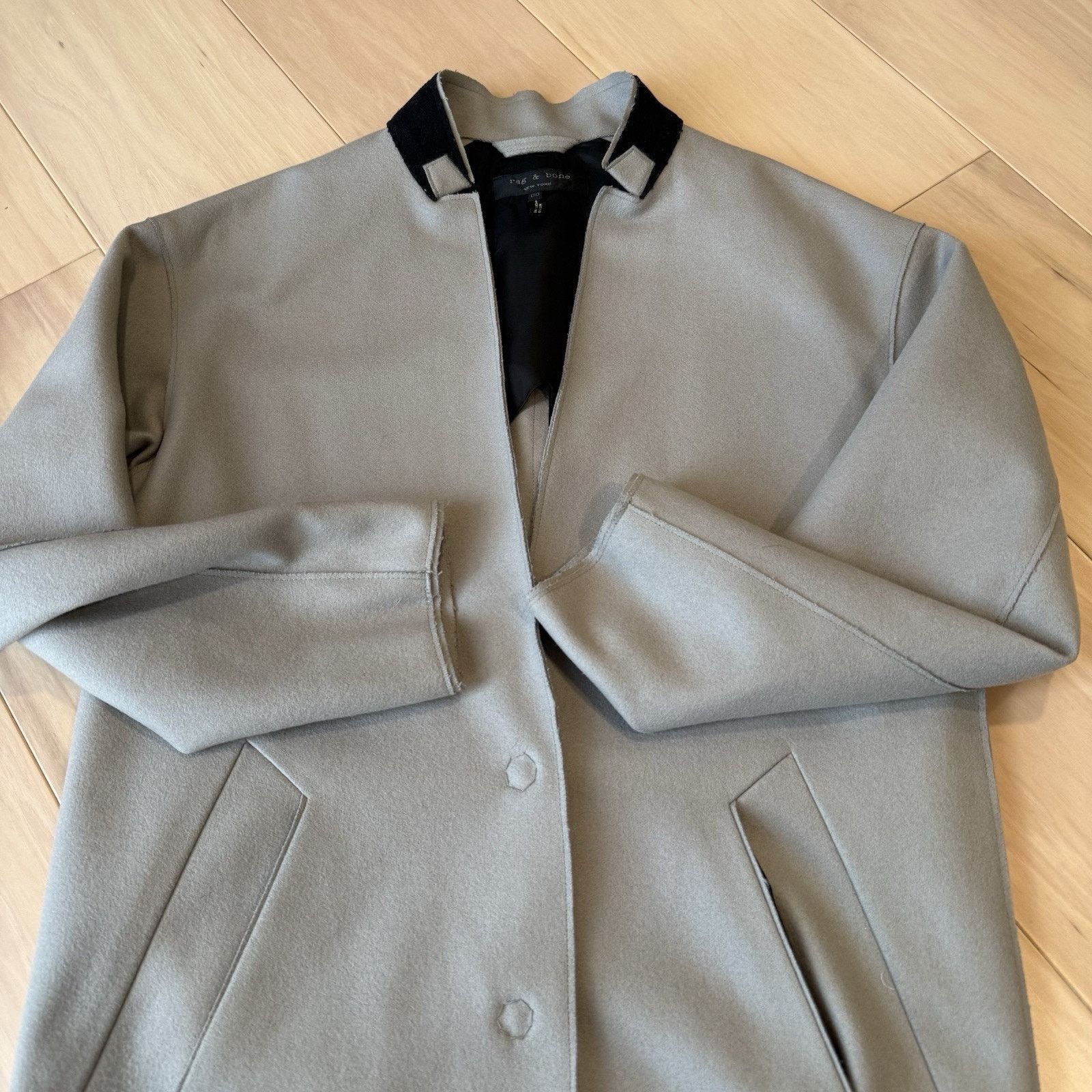 Rag & Bone Rag & Bone Clifton Coat Women's 00 Gray Wool Long Blazer Size XXS / US 00 / IT 34 - 4 Thumbnail