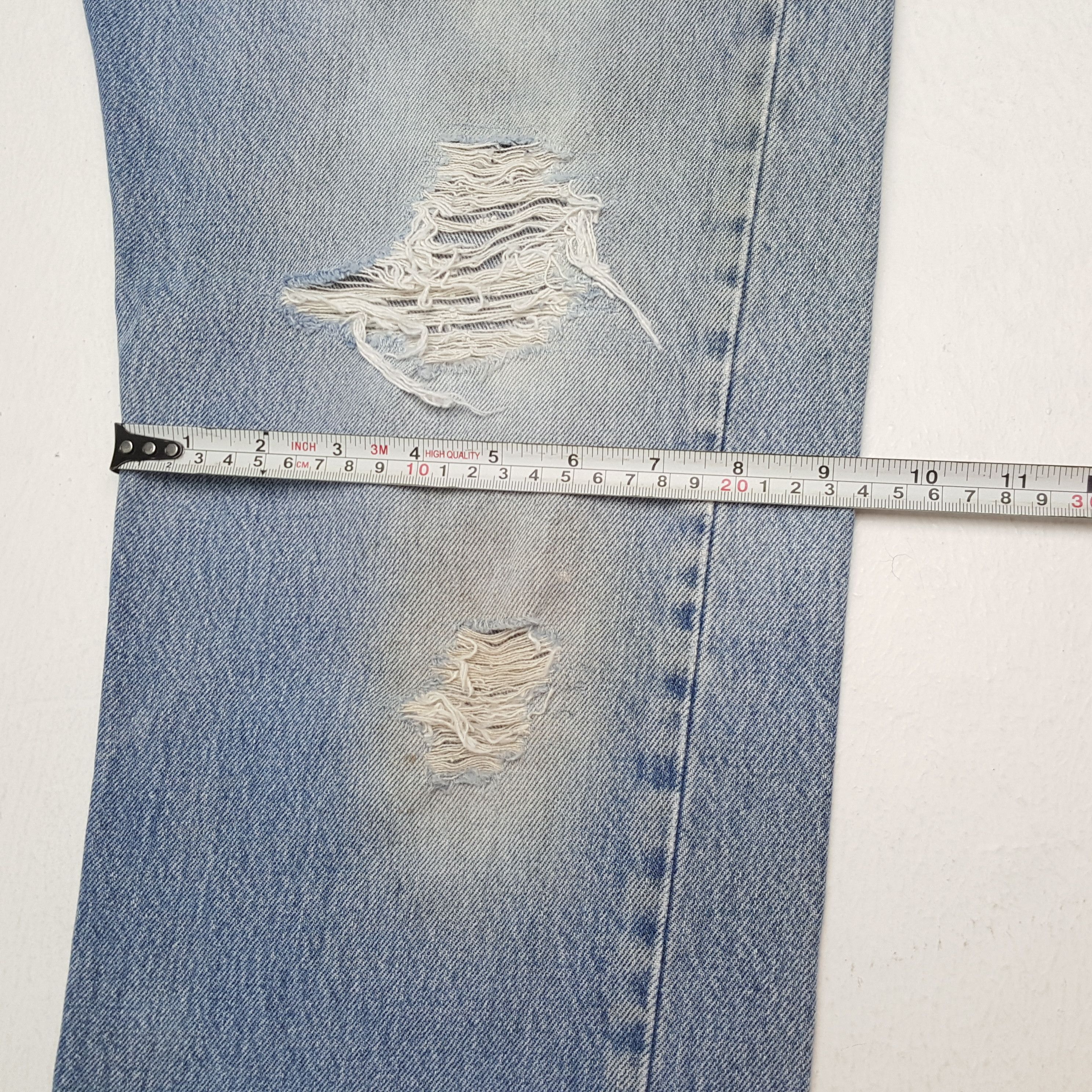 Levi's × Vintage LEVIS Distressed Jeans Daily Streetwear Style Size US 33 - 10 Thumbnail