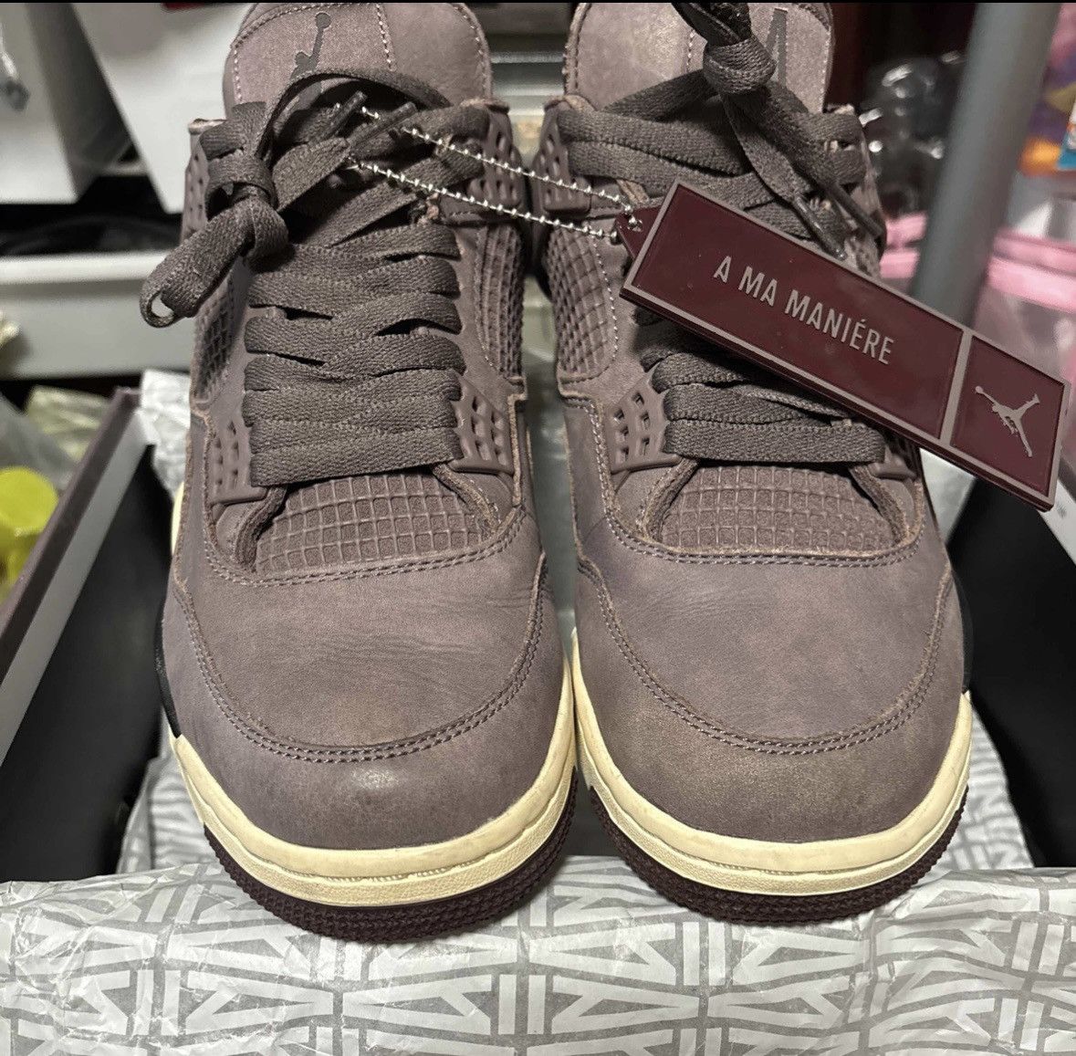 A Ma Maniere × Jordan Brand 2022 A Ma Maniere x Air Jordan 4 Retro 'Violet Ore' Size US 8.5 / EU 41-42 - 9 Thumbnail