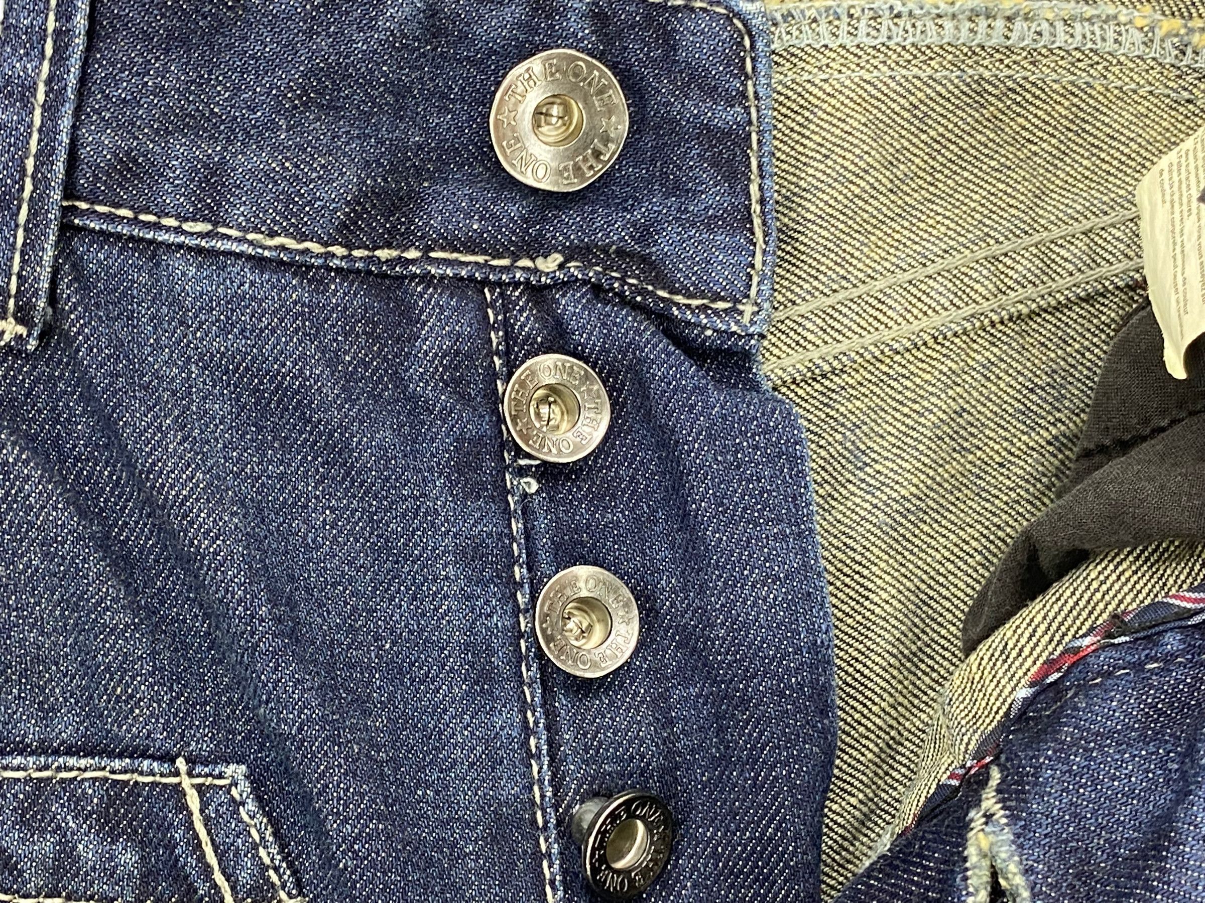Japanese Brand The One Distressed Jeans Multizipper Pocket Size US 29 - 10 Thumbnail