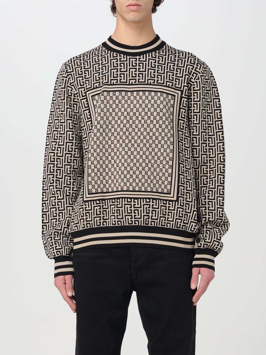 image of Balmain Sweater Men Beige (Size XL)