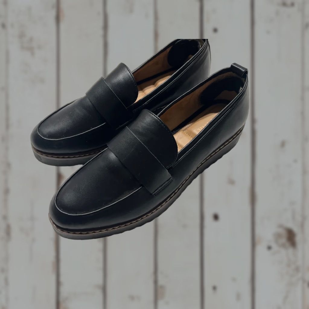 Vintage KELLY & KATIE Loafers Ally 10M Black Platform Chunky Penny Preppy Size US 10 / IT 40 - 1 Thumbnail