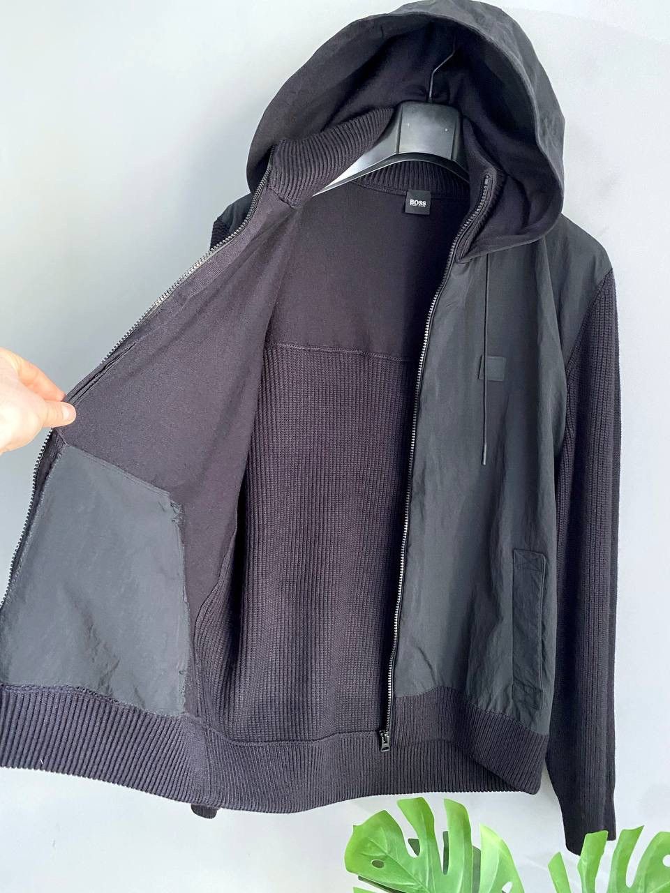Hugo Boss Hugo Boss Kennsington Men's Blend Knitted Hooded Jacket, XL Size US XL / EU 56 / 4 - 12 Thumbnail