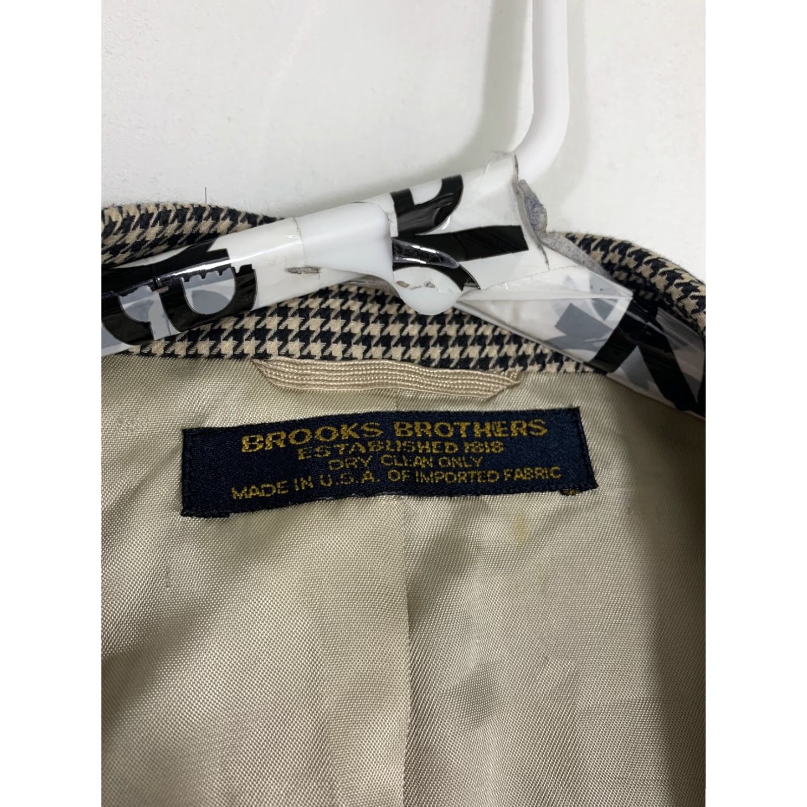 Brooks Brothers VINTAGE Brooks Brothers Tweed Wool Blazer Jacket Suit Coat Mens 40 L Brown Herringbone Two Button Size 40R - 6 Thumbnail