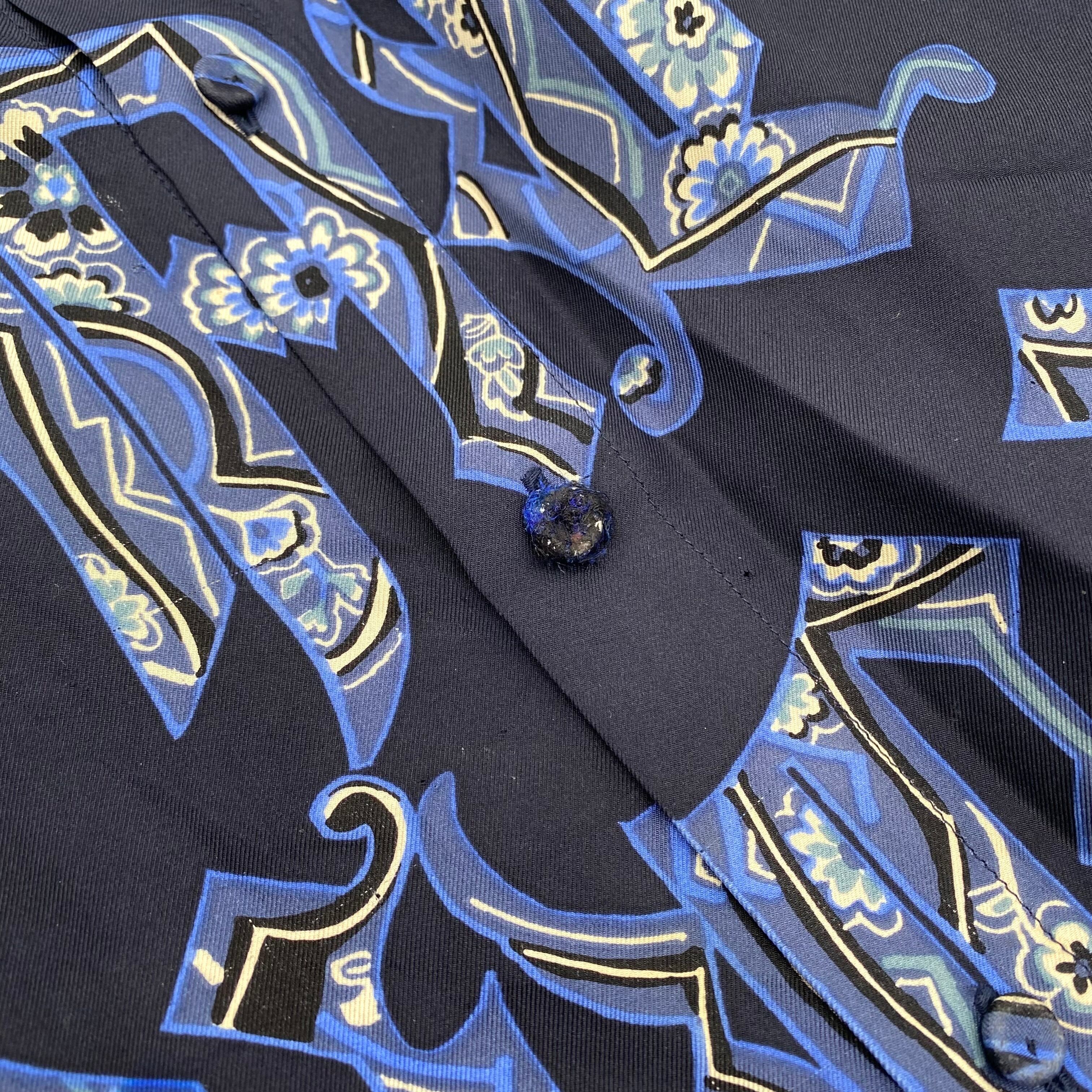 Versace Versace Long Sleeve Open Collar Aloha Shirt Size 48 Size XL / US 12-14 / IT 48-50 - 7 Thumbnail