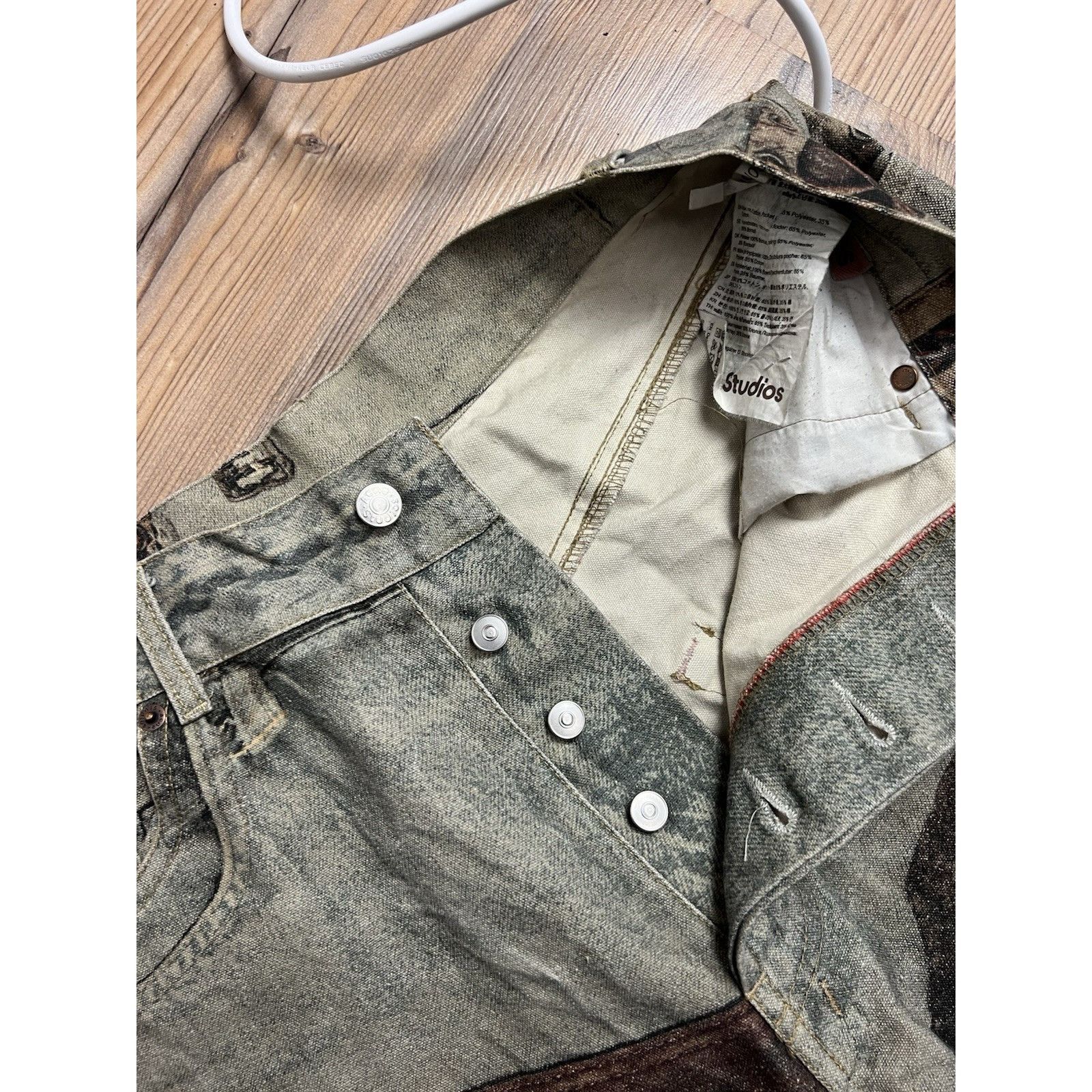 Acne Studios RARE! Acne Studios 3D Printed Patchwork Denim Baggy Loose Je Size US 32 / EU 48 - 9 Thumbnail