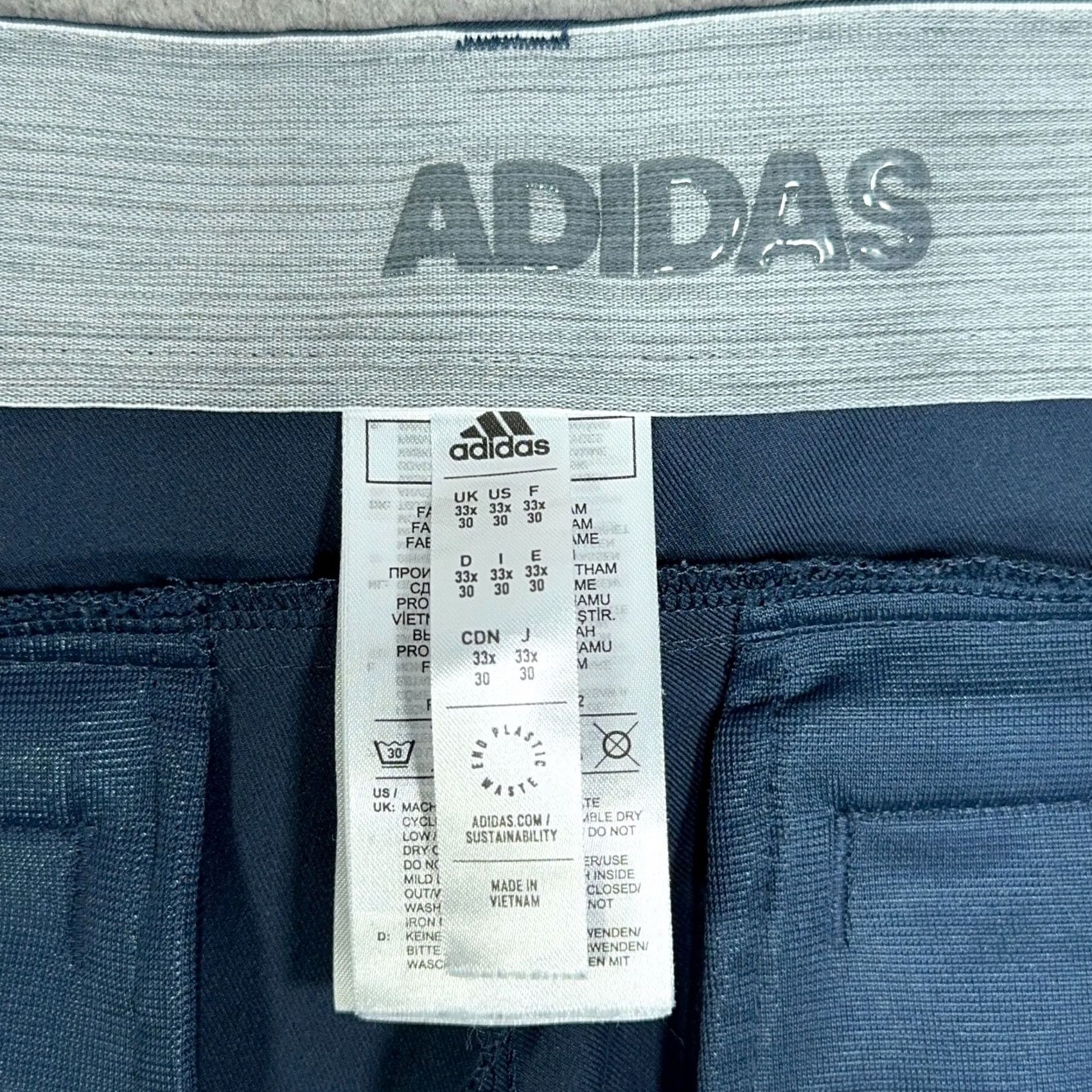 Adidas Adidas Cargo Pants Mens 34x29 Blue Track Pants Casual Stretch Pockets Regular finish: City Sports Size US 33 - 3 Thumbnail
