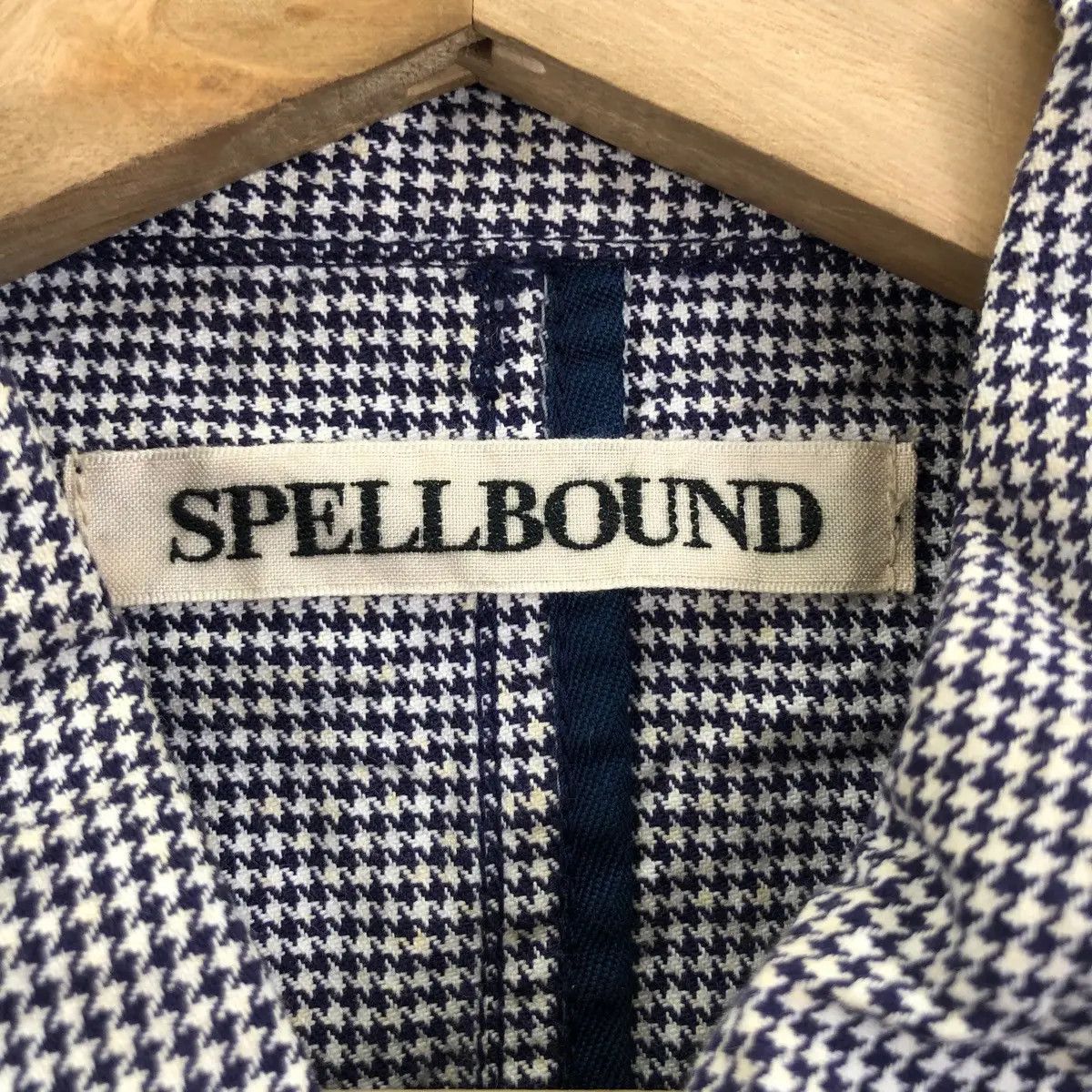 Spellbound SPELLBOUND JAPAN HOUNDSTOOTH Trench Coat Parka Jacket Denim Size S / US 4 / IT 40 - 4 Thumbnail