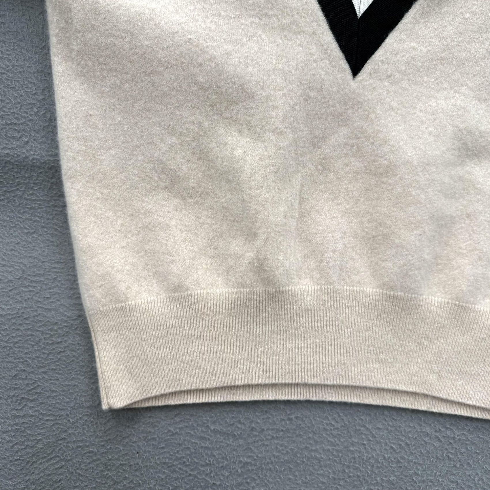 Sandro Sandro Sweater Womens Beige Wool Cashmere V-Neck Pullover Knit Size XS / US 0-2 / IT 36-38 - 7 Thumbnail
