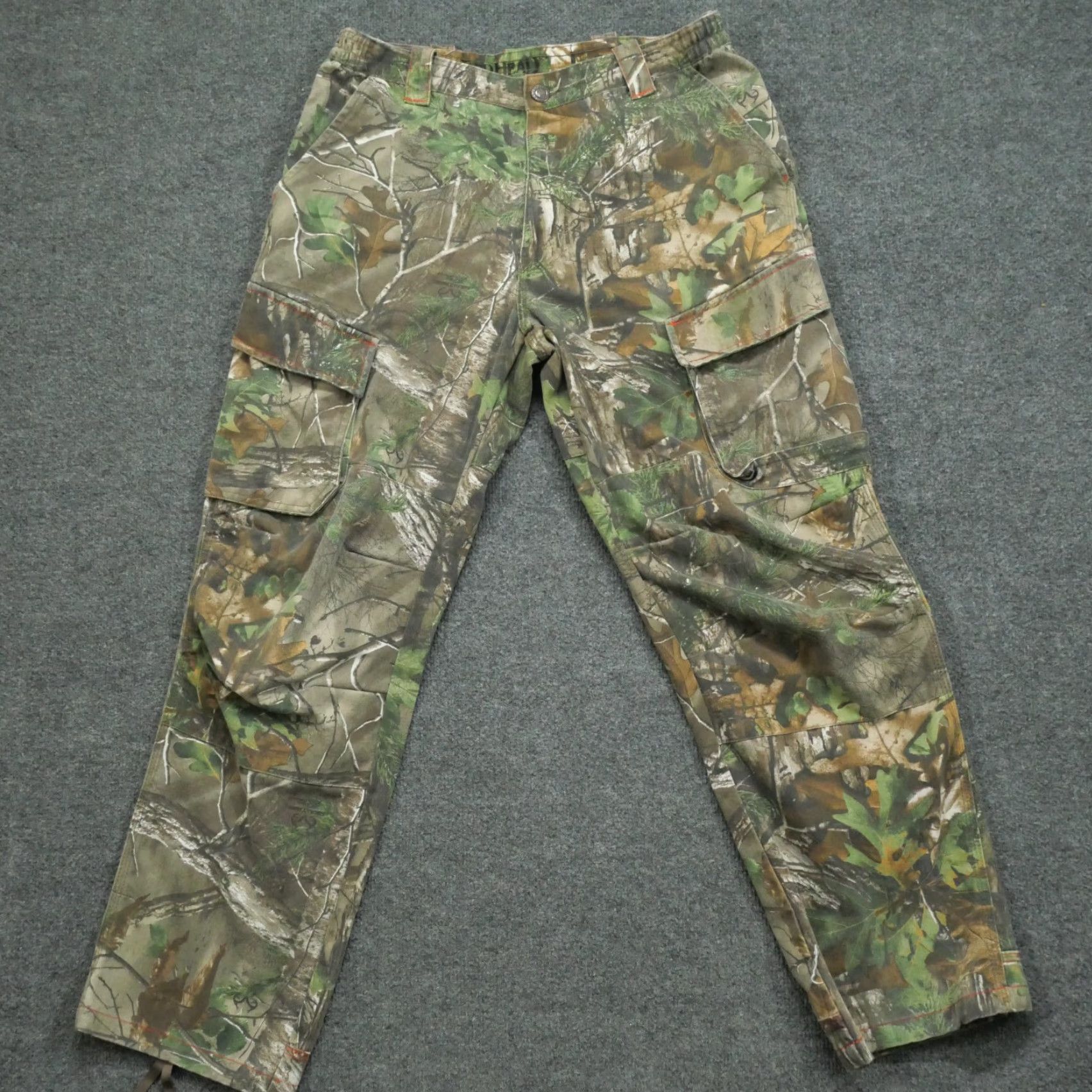 Doublet VINTAGE RedHead Pants Mens Large Green Brown Camouflage Double Knee Cargo Silent Hide Size US 34 / EU 50 - 2 Thumbnail