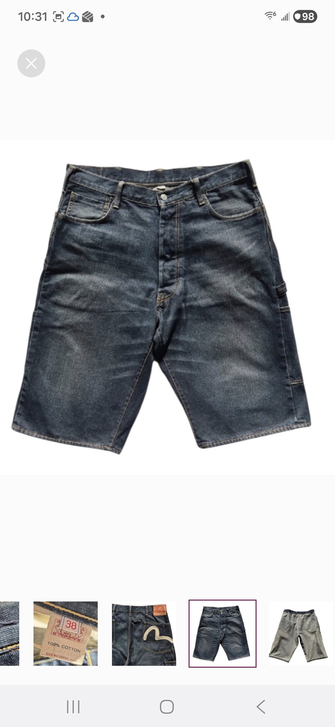 Evisu Vintage Evisu Denim Shorts Size US 38 / EU 54 - 1 Thumbnail