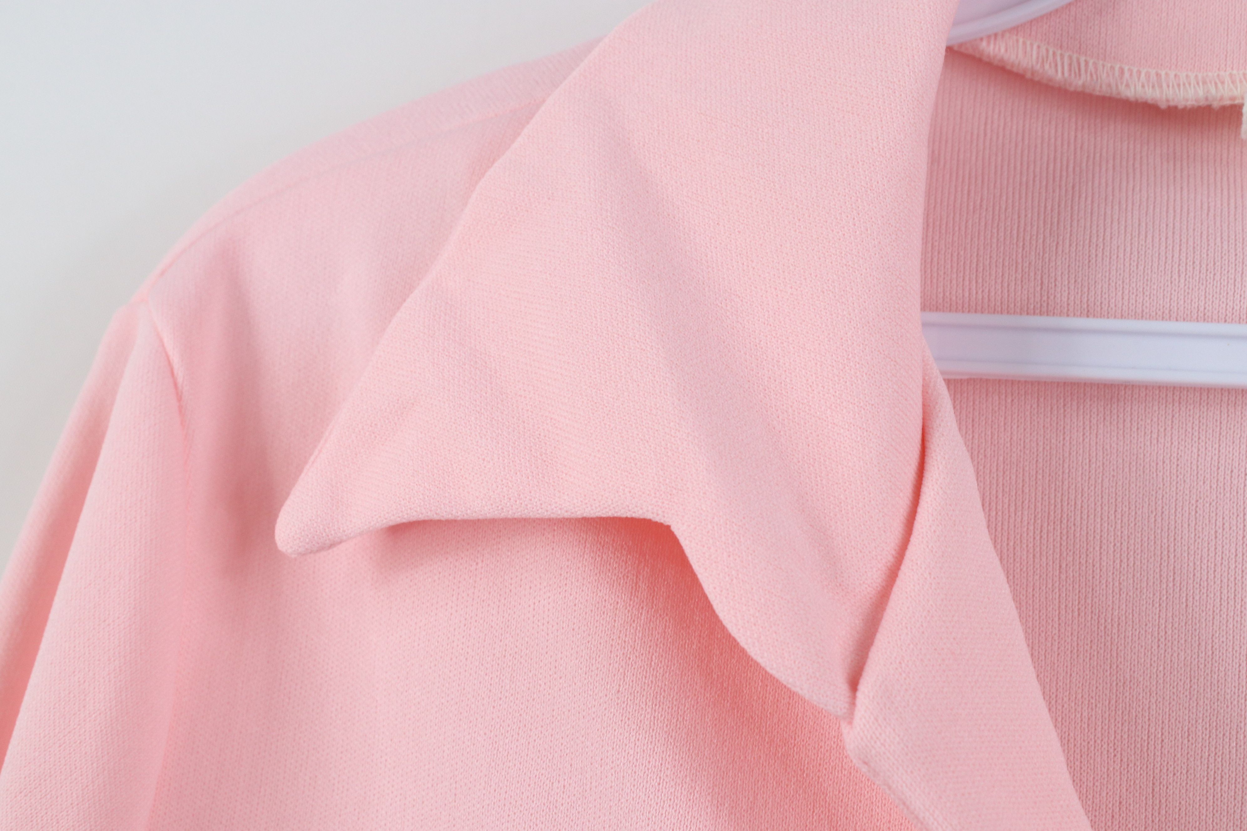 Vintage Vintage 70s Streetwear Knit Collared Pullover Shirt Pink USA Size XXL / US 16-18 / IT 52-54 - 4 Thumbnail